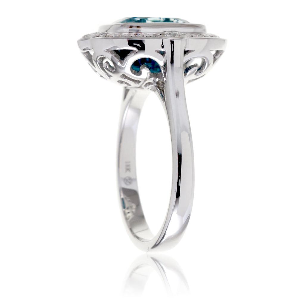 The Scarlette Cushion Blue Zircon (6.17 ct. tw.)