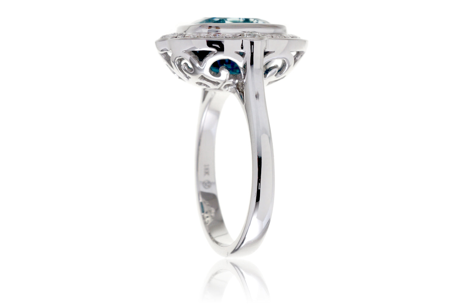 The Scarlette Cushion Blue Zircon (6.17 ct. tw.)