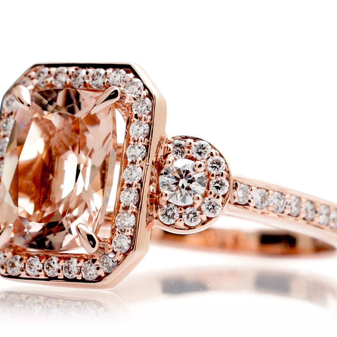 The Nancy Cushion Morganite Ring