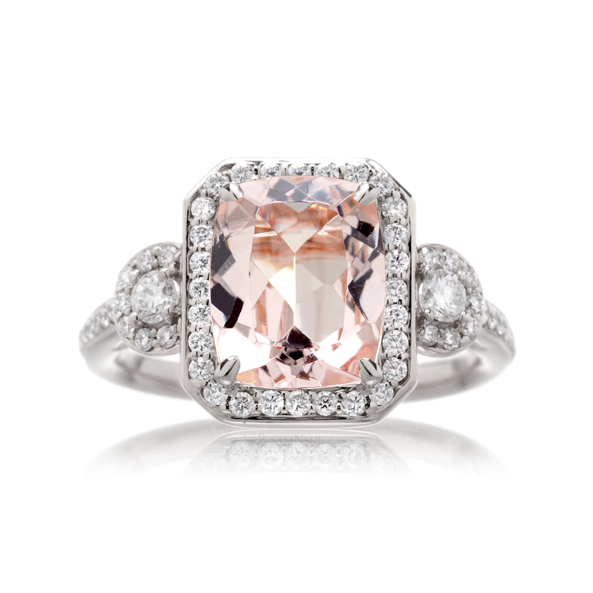 The Nancy Cushion Morganite Ring