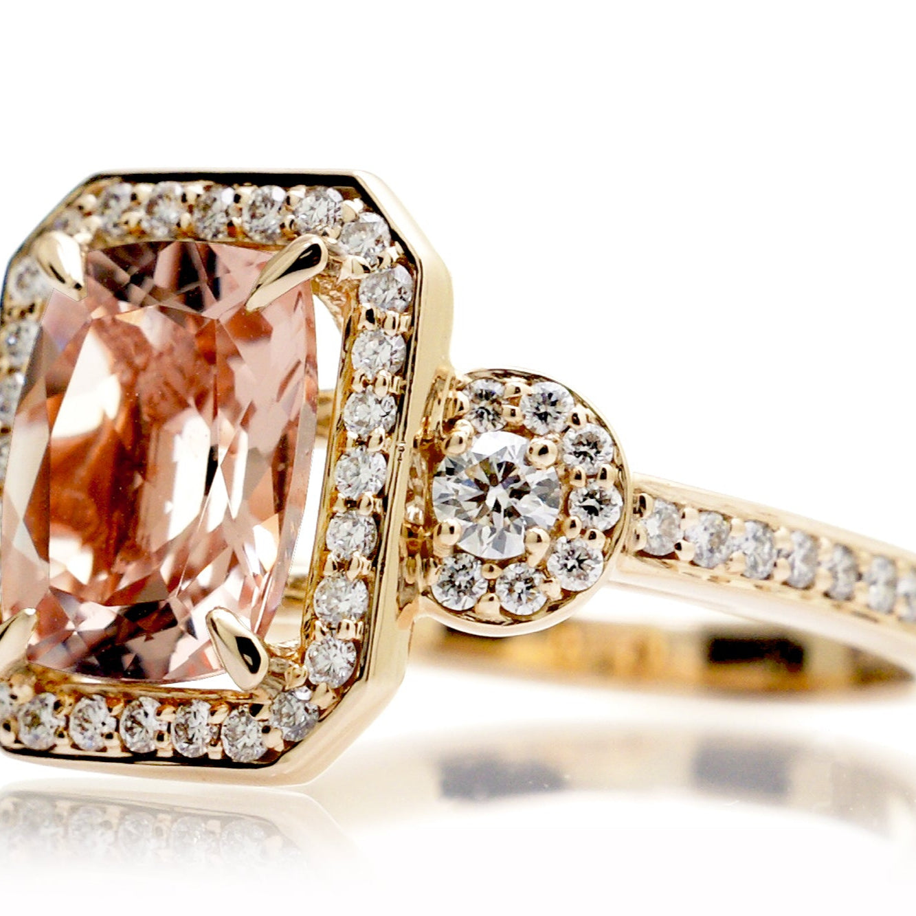 The Nancy Cushion Morganite Ring