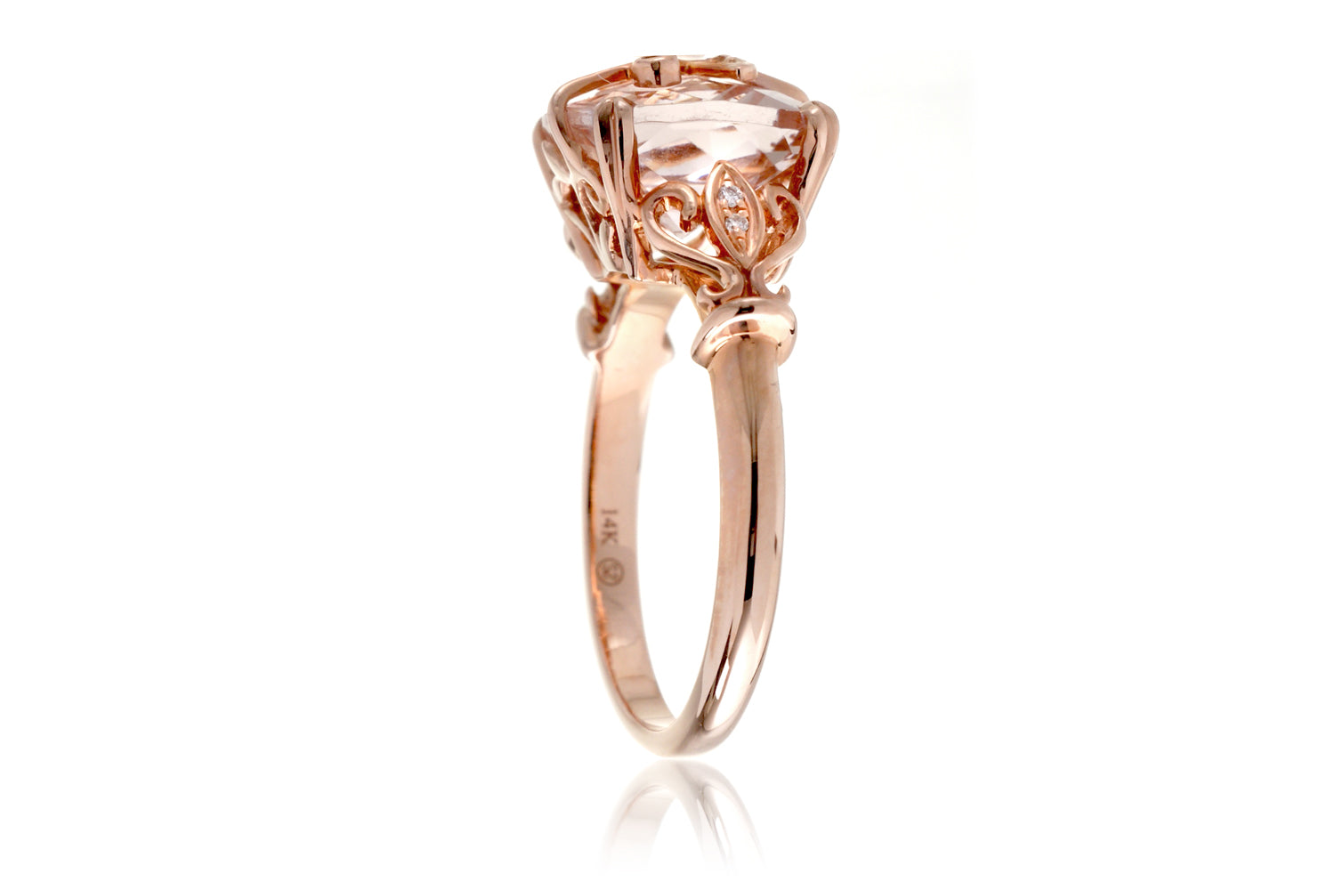 The Leaf And Vine Cushion Morganite