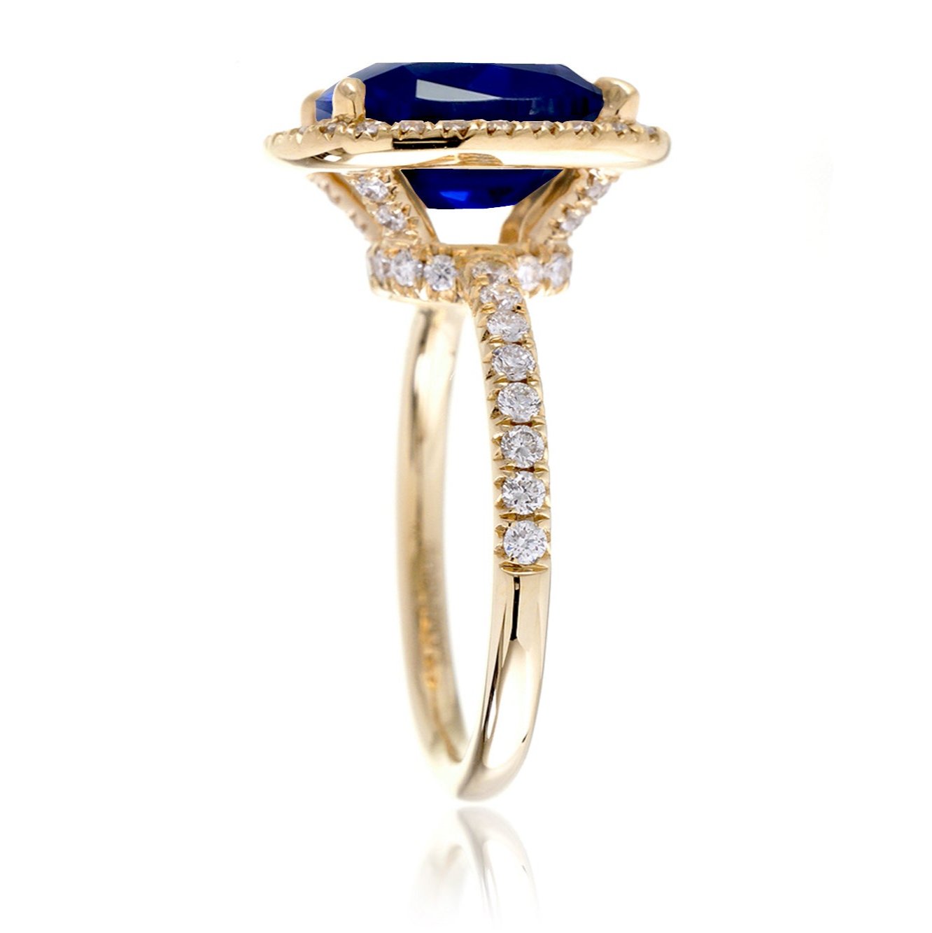 The Drenched Emerald Cut Lab-Grown Sapphire