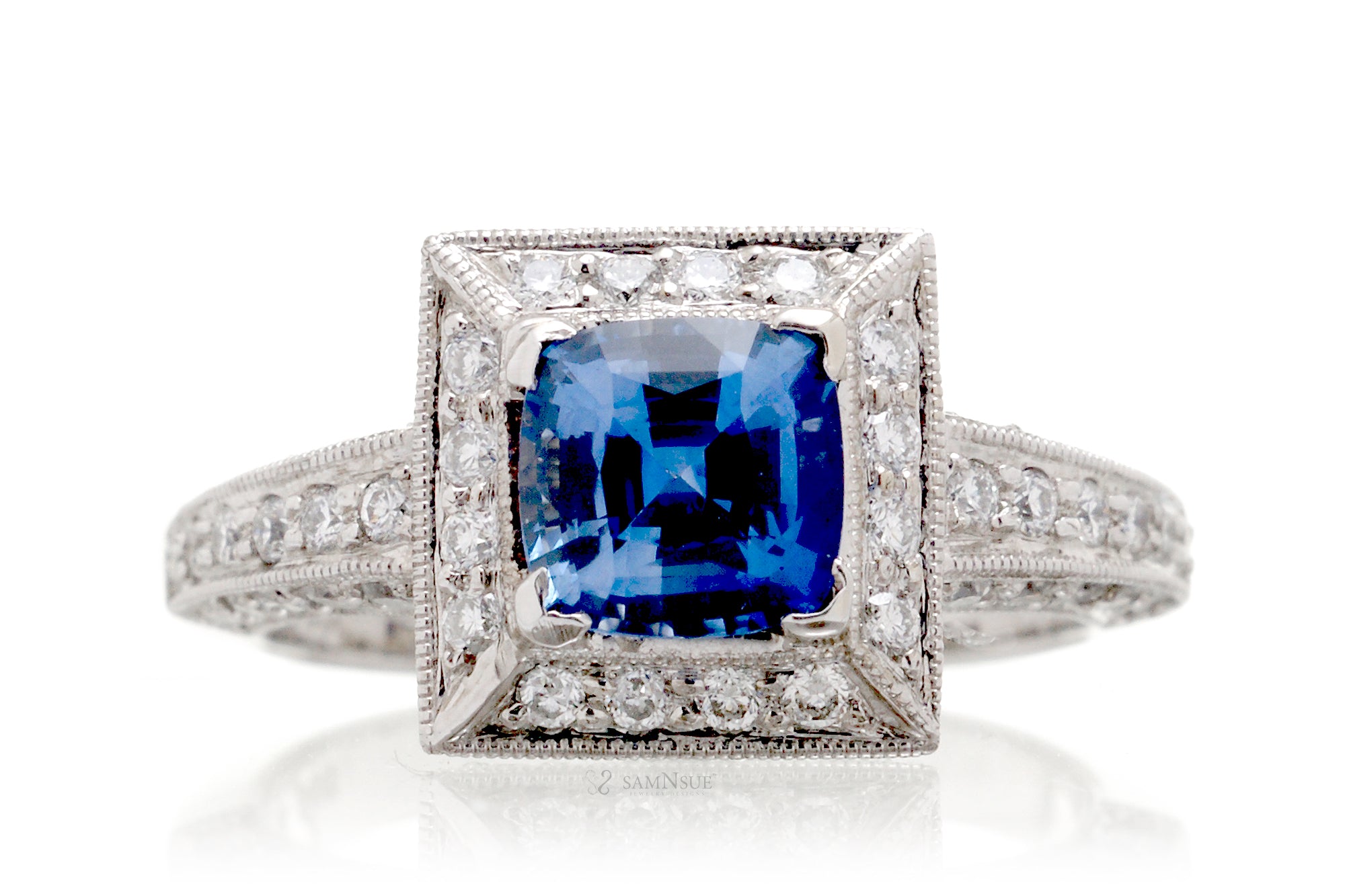The Doris Cushion Sapphire Ring (2.01 ct tw.)