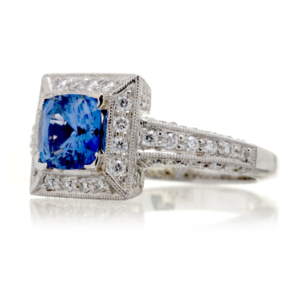 The Doris Cushion Sapphire Ring (2.01 ct tw.)