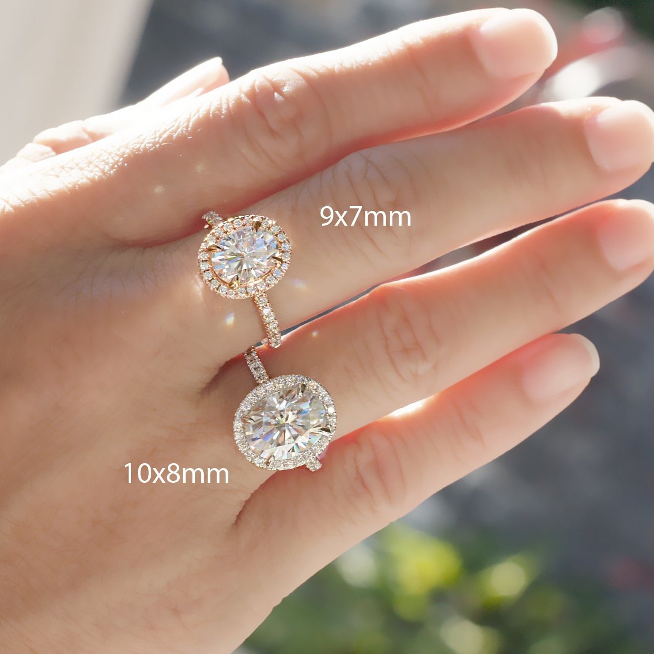 The Drenched Oval Moissanite Ring
