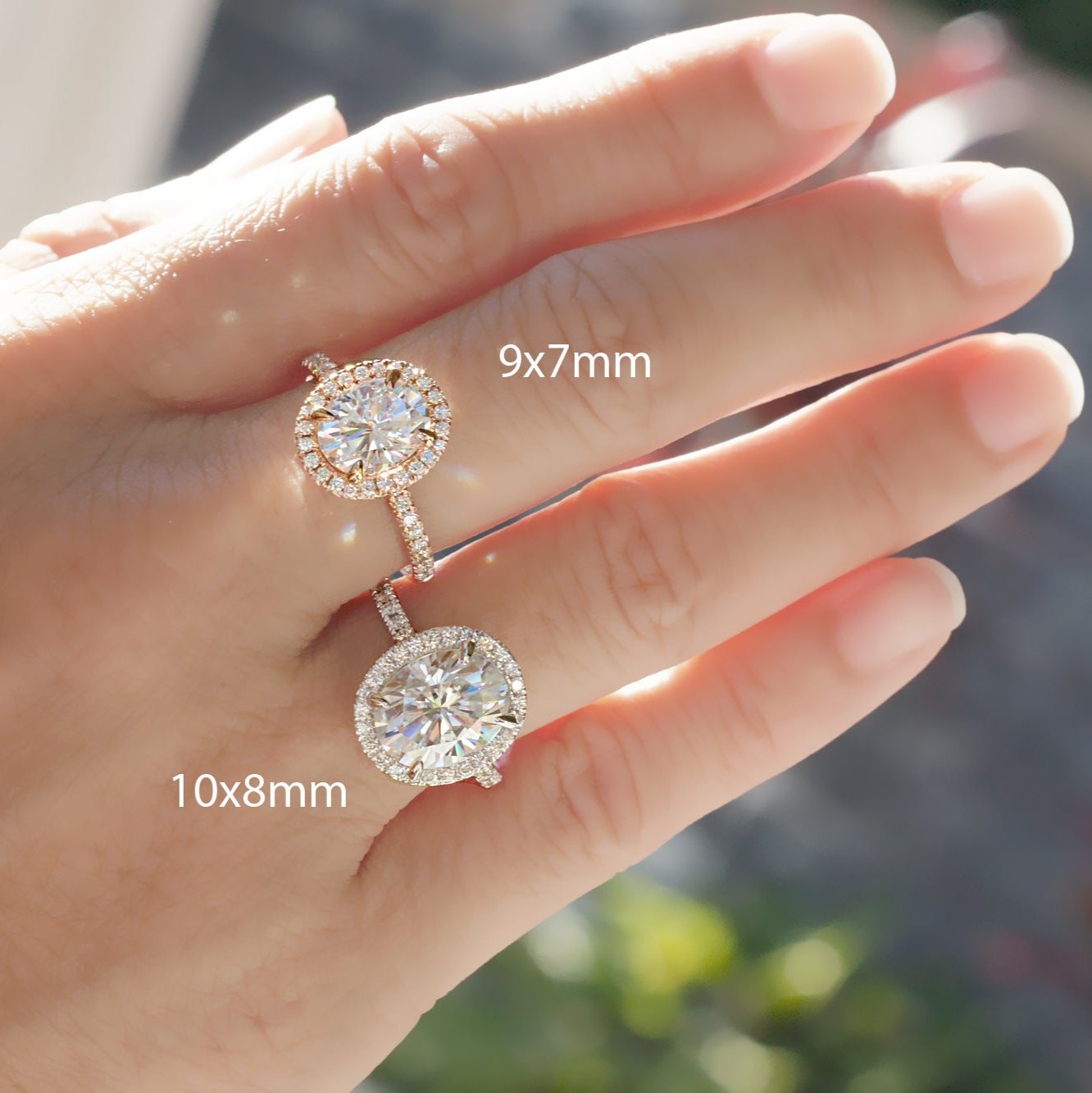 The Drenched Oval Moissanite Ring