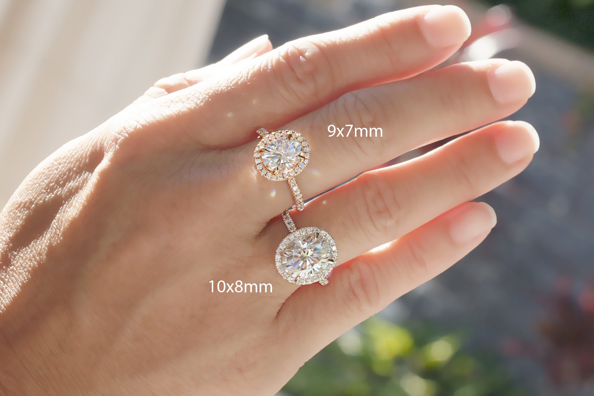 The Drenched Oval Moissanite Ring
