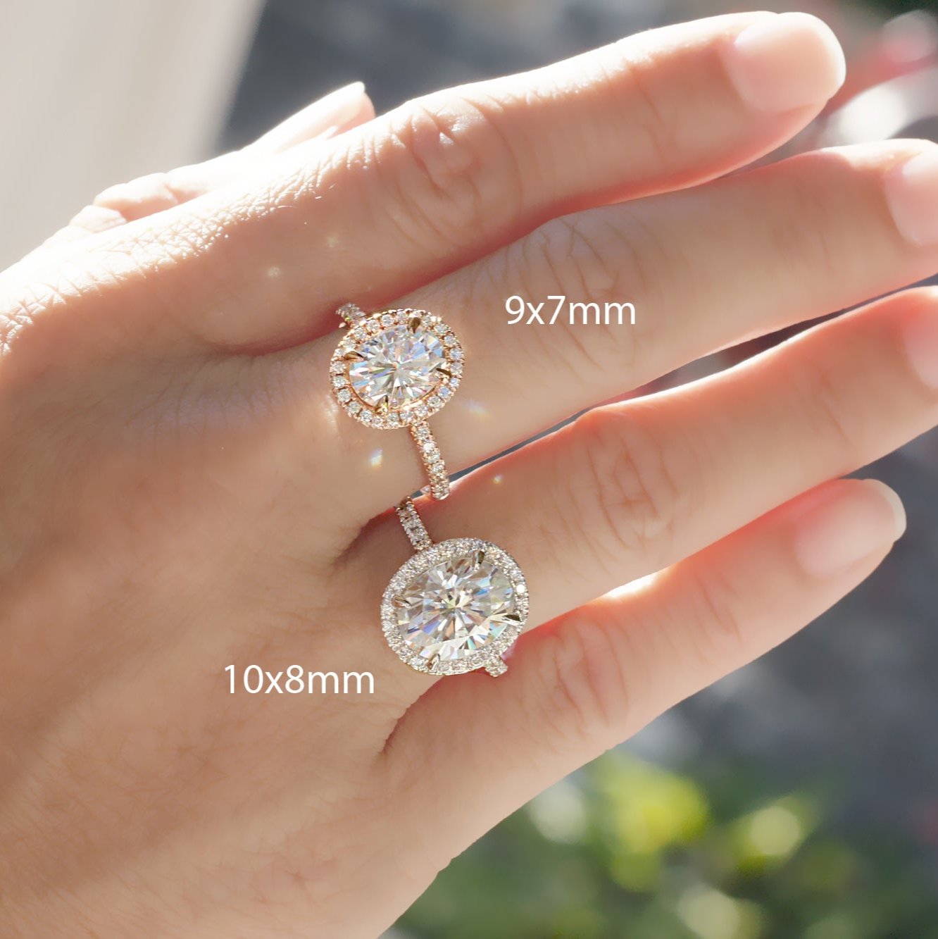 The Drenched Oval Moissanite Ring