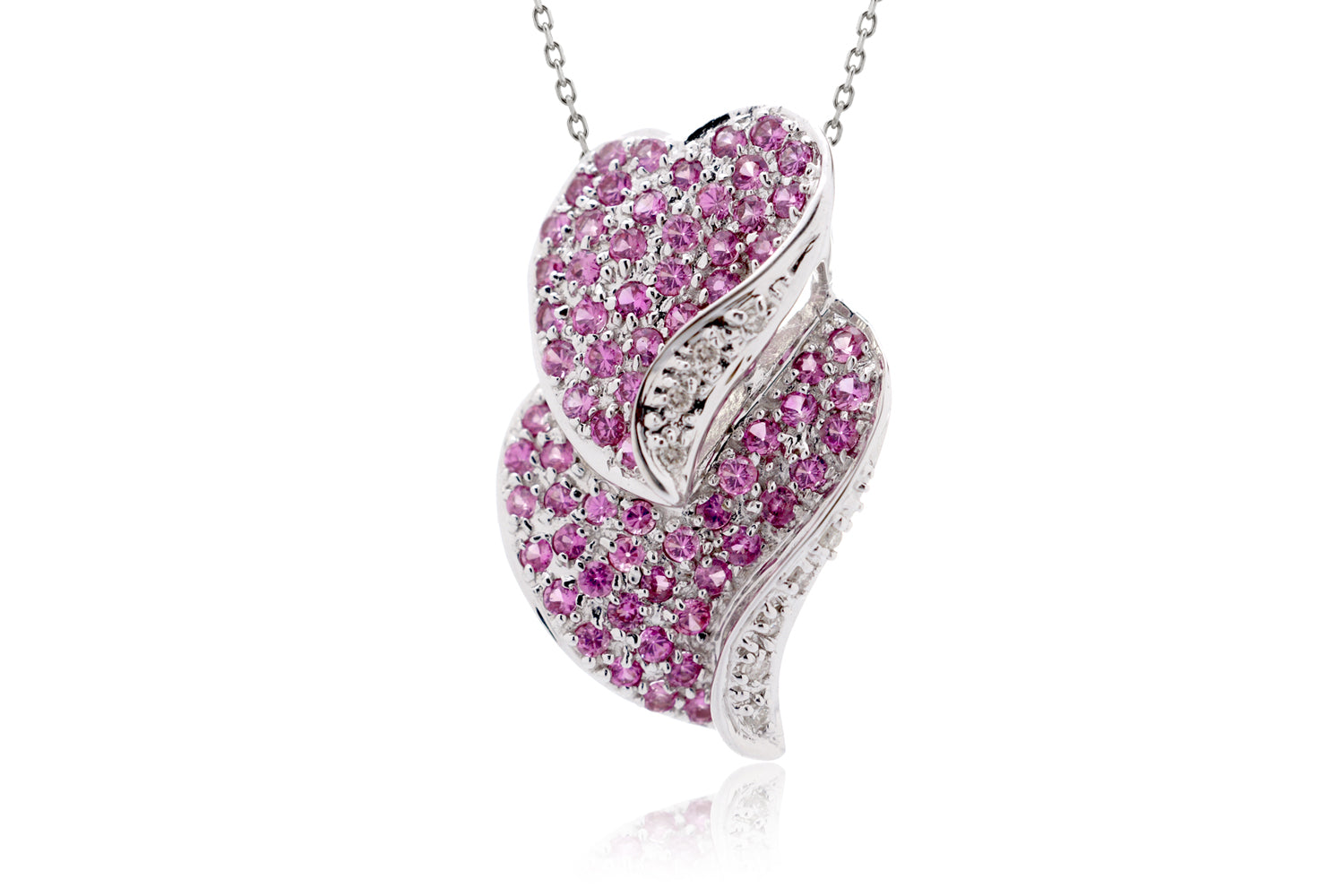 The Myrtle Pink Sapphire Heart Pendant