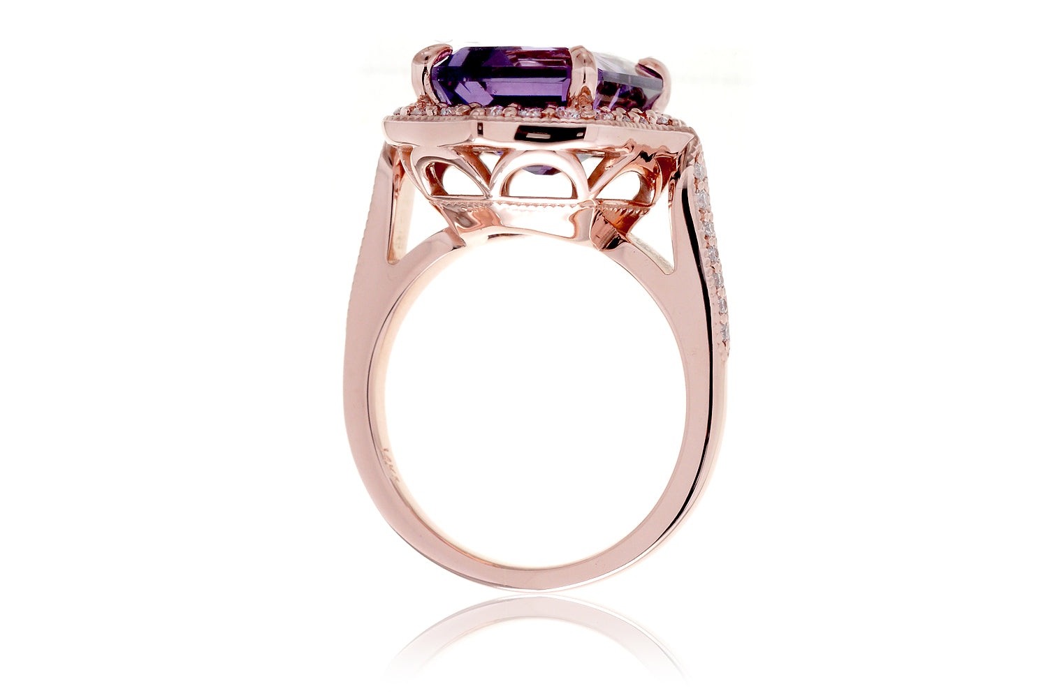 The Genevieve Emerald Cut Amethyst Ring