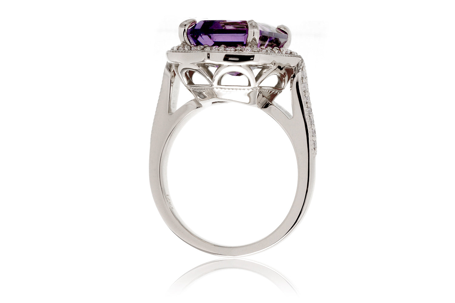 The Genevieve Emerald Cut Amethyst Ring