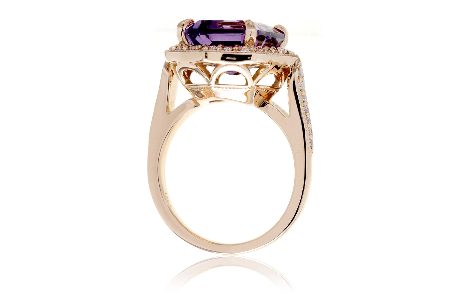 The Genevieve Emerald Cut Amethyst Ring