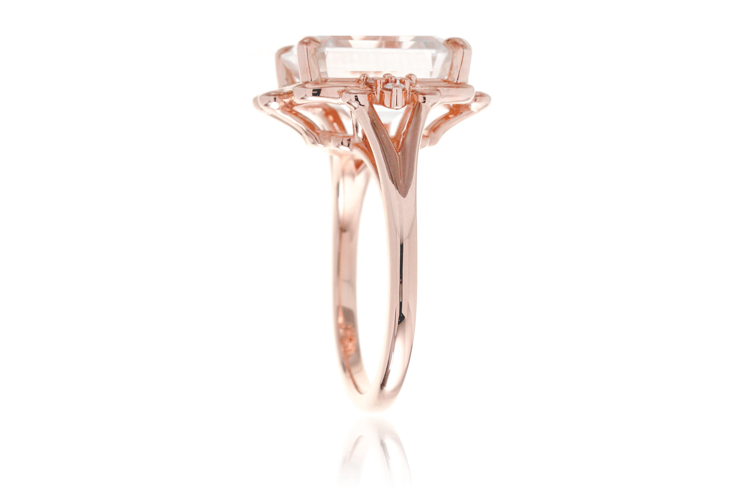 The Elizabeth Emerald Cut Moissanite
