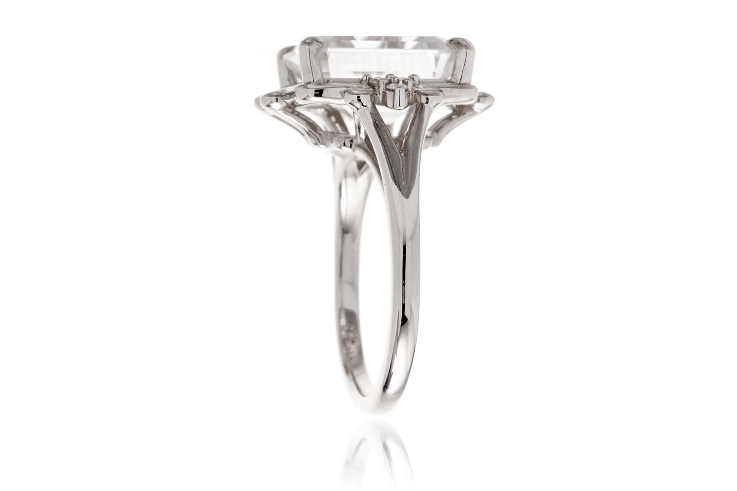 The Elizabeth Emerald Cut Moissanite