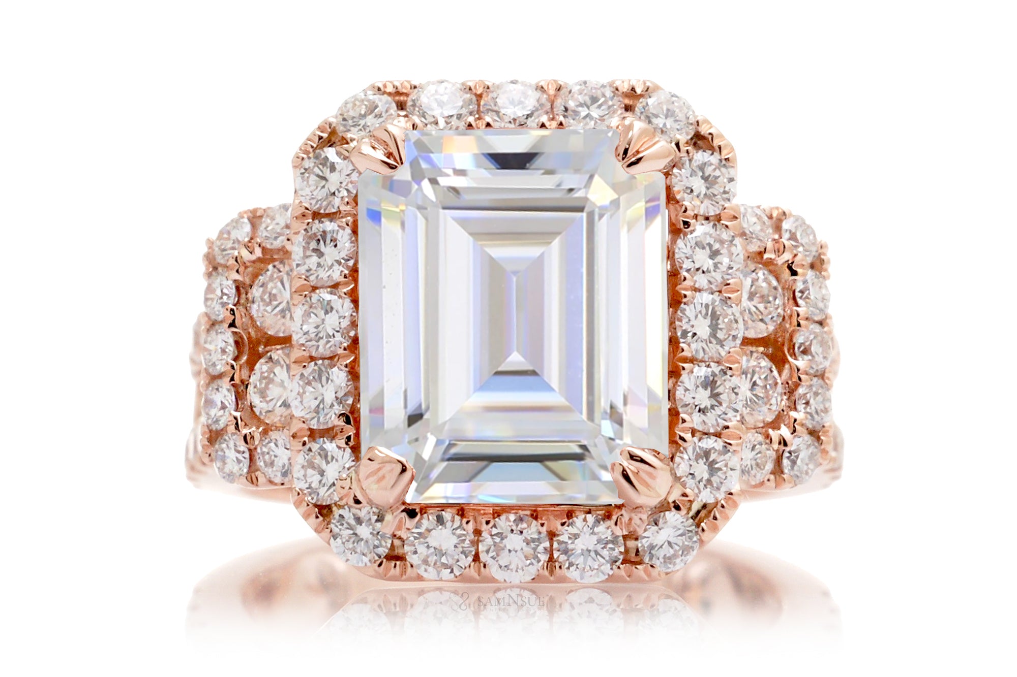 The Sydney Emerald Cut Moissanite Ring