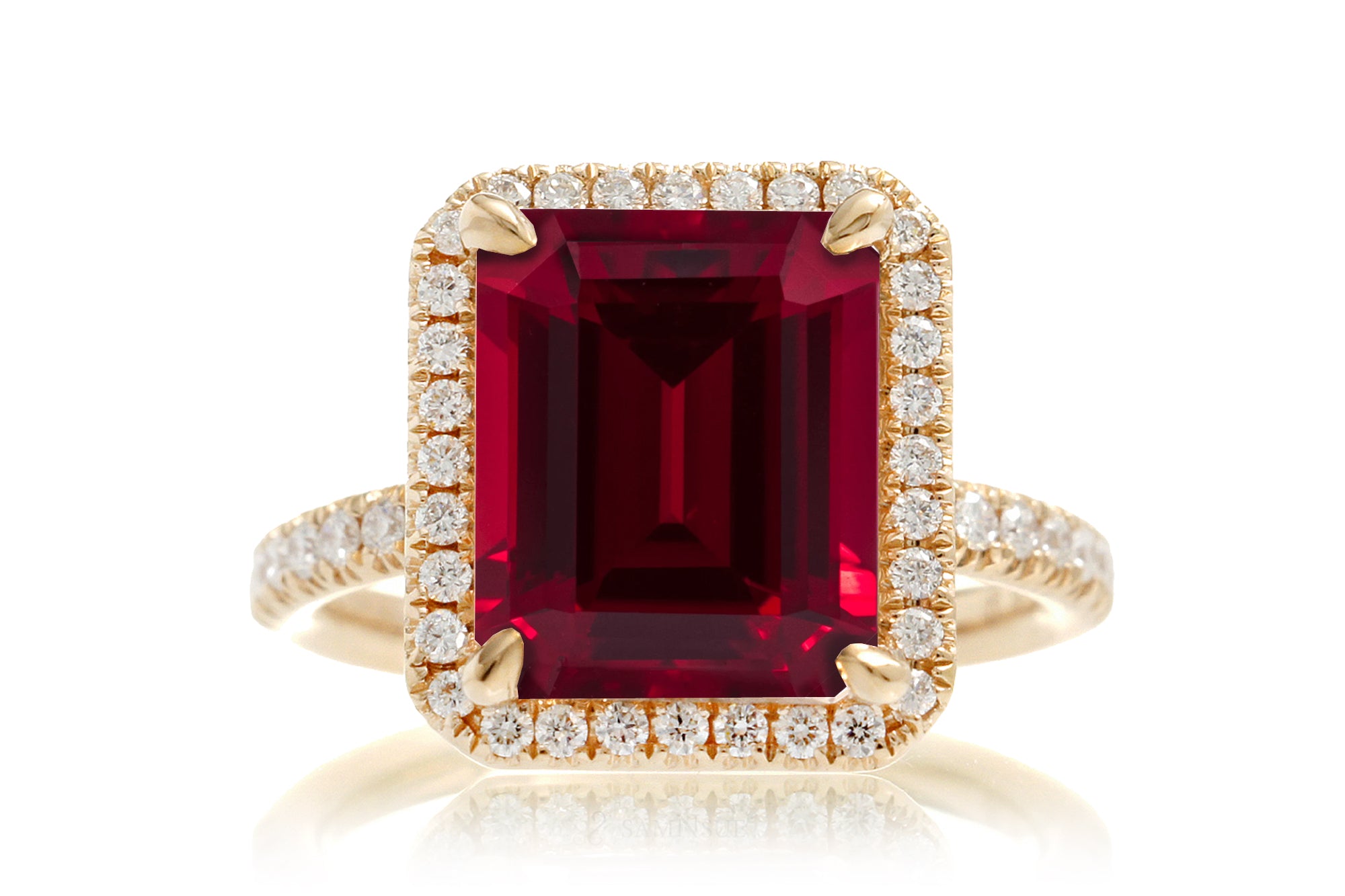 The Drenched Emerald Cut Lab-Grown Ruby