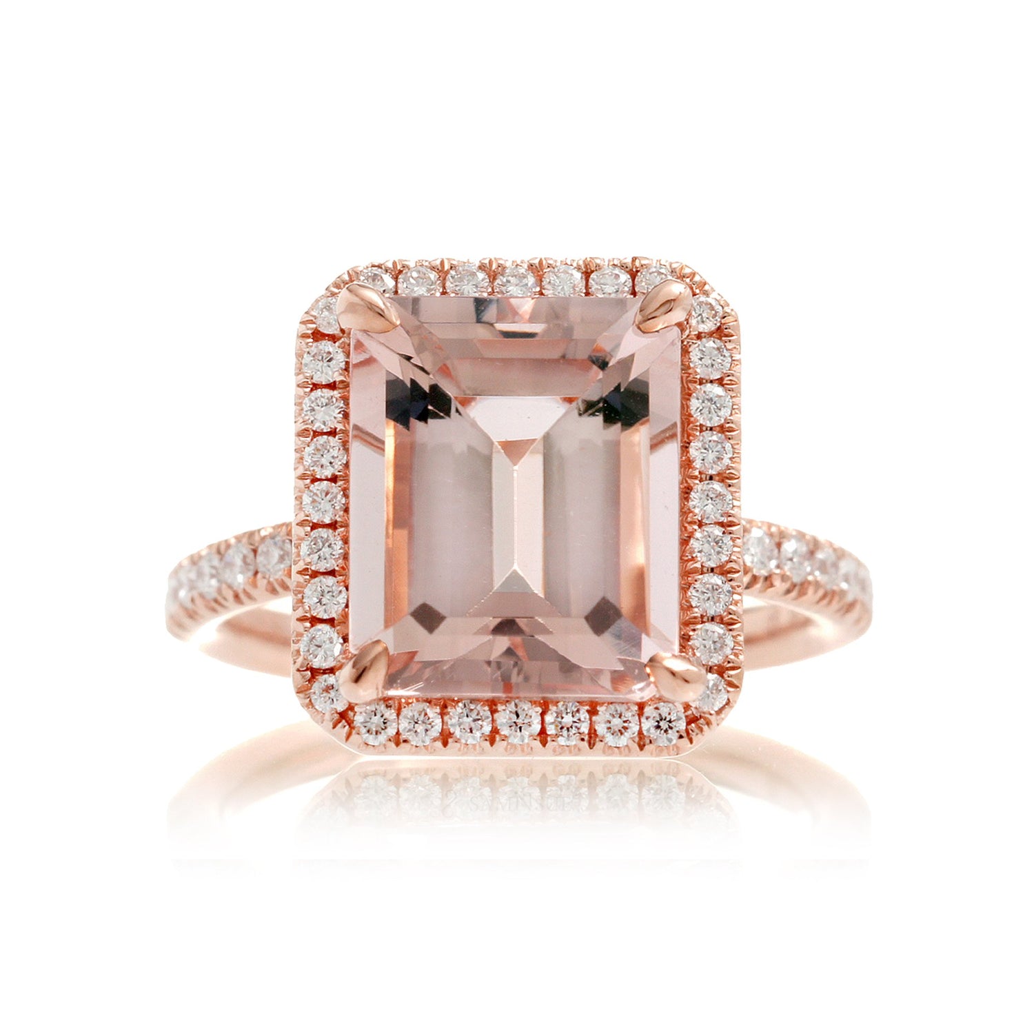 The Drenched Emerald Cut Morganite