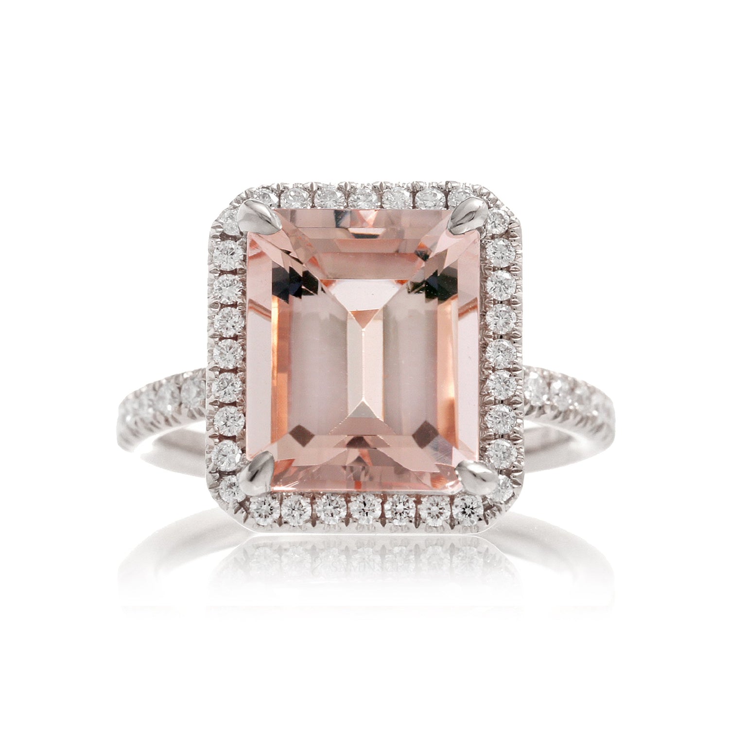 The Drenched Emerald Cut Morganite