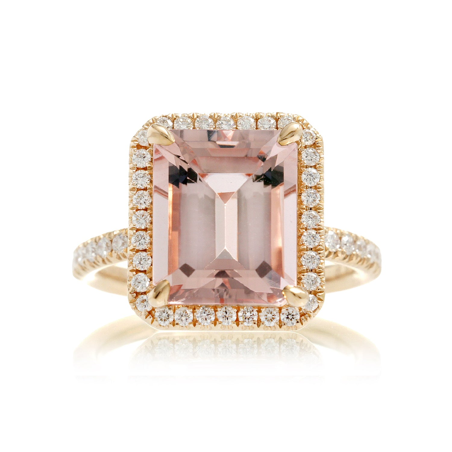 The Drenched Emerald Cut Morganite