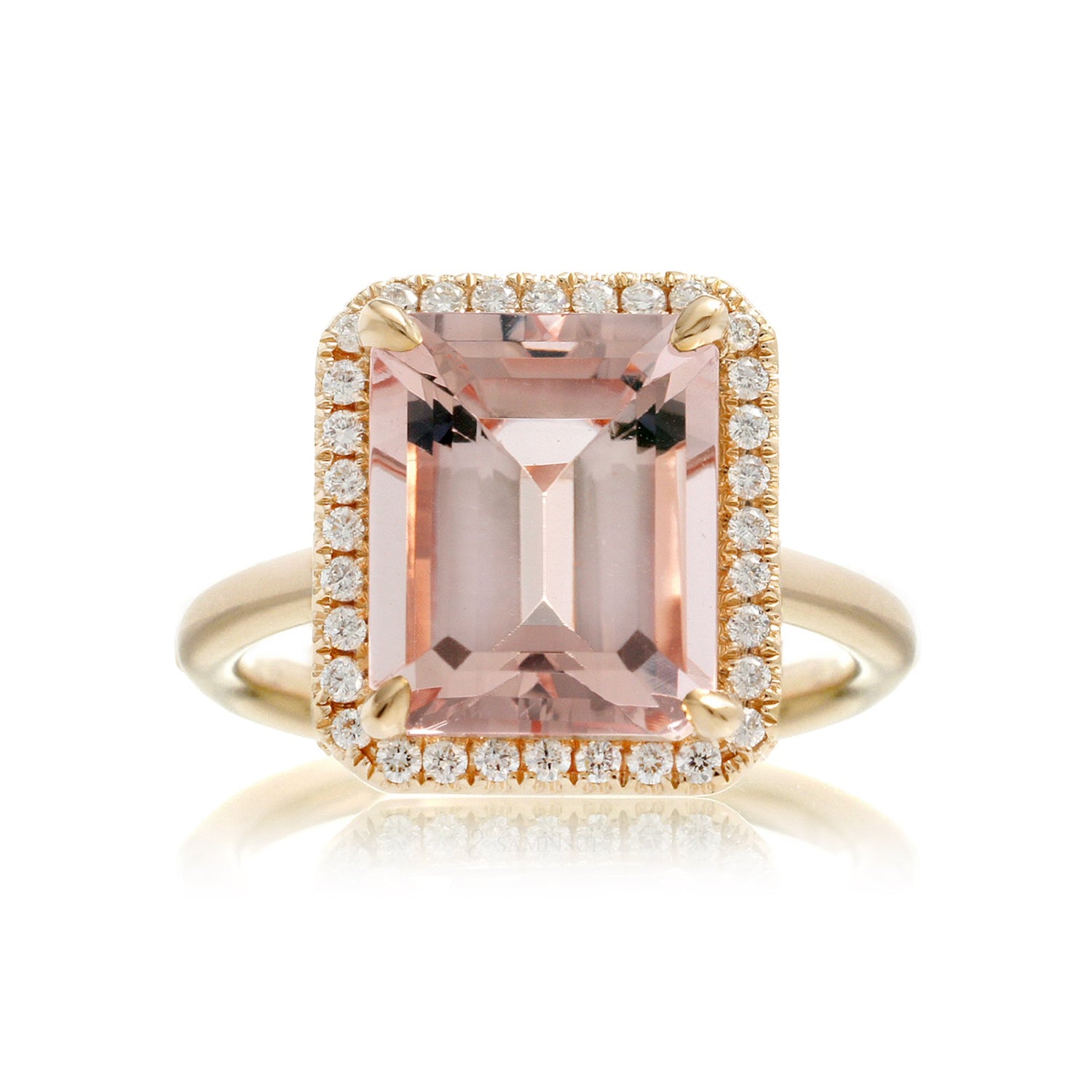 The Drenched Emerald Cut Morganite