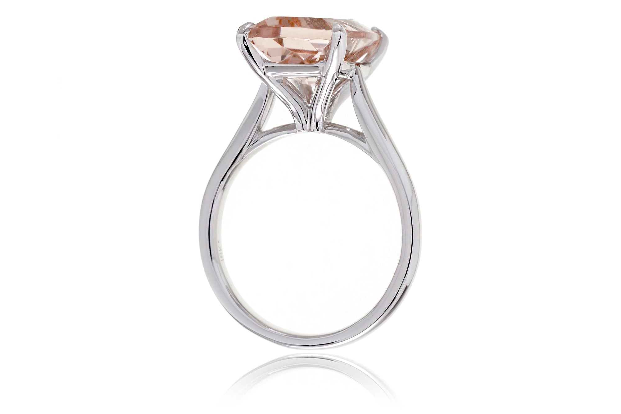 The Emily Solitaire Cushion Morganite (11x9mm)