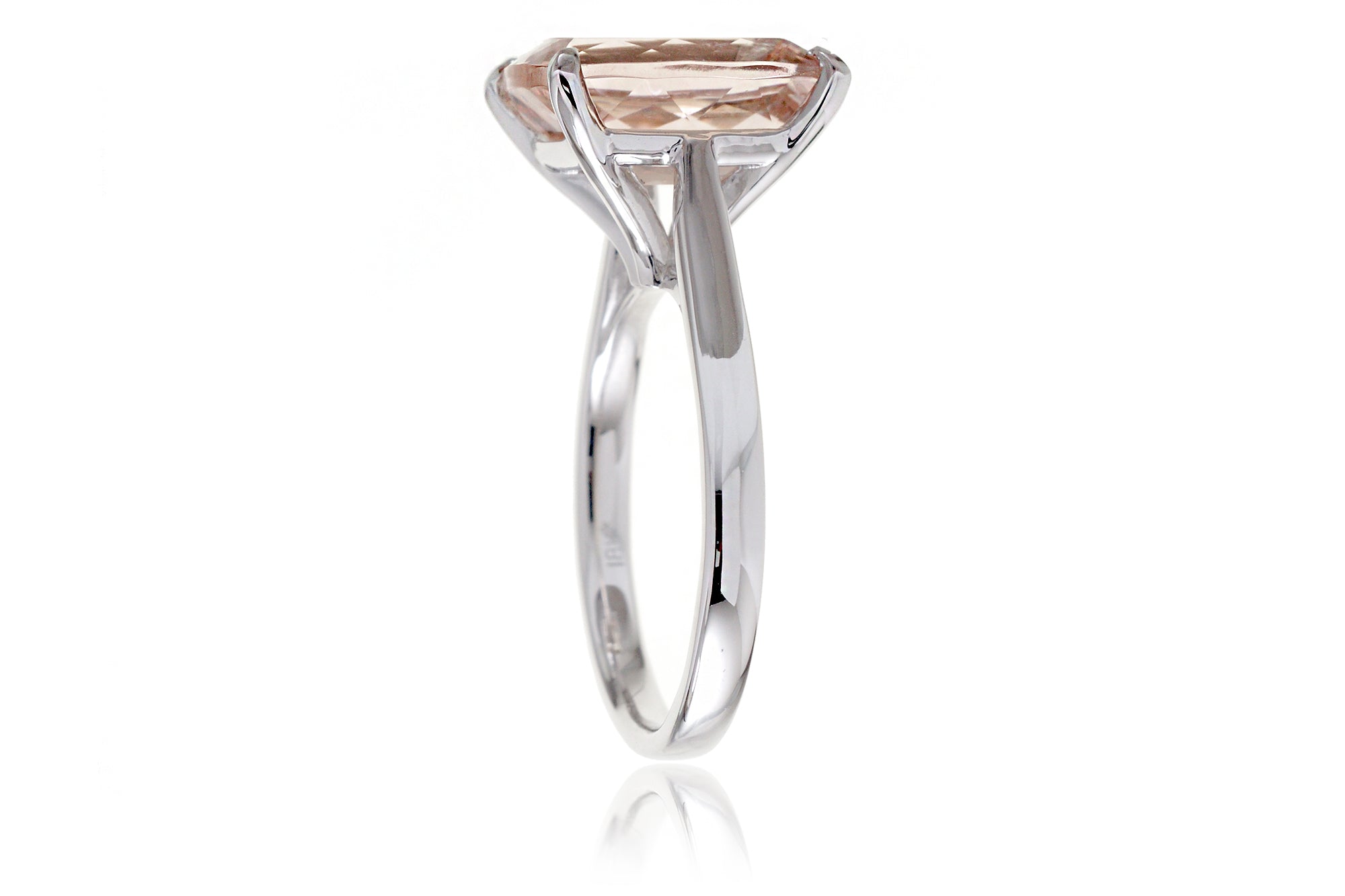 The Emily Solitaire Cushion Morganite (11x9mm)