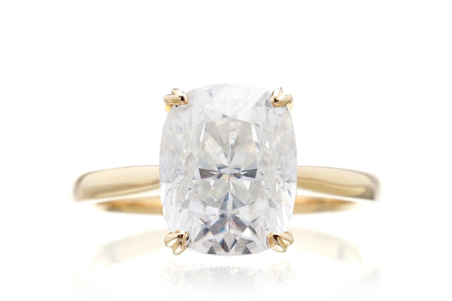 The Emily Solitaire Cushion Moissanite