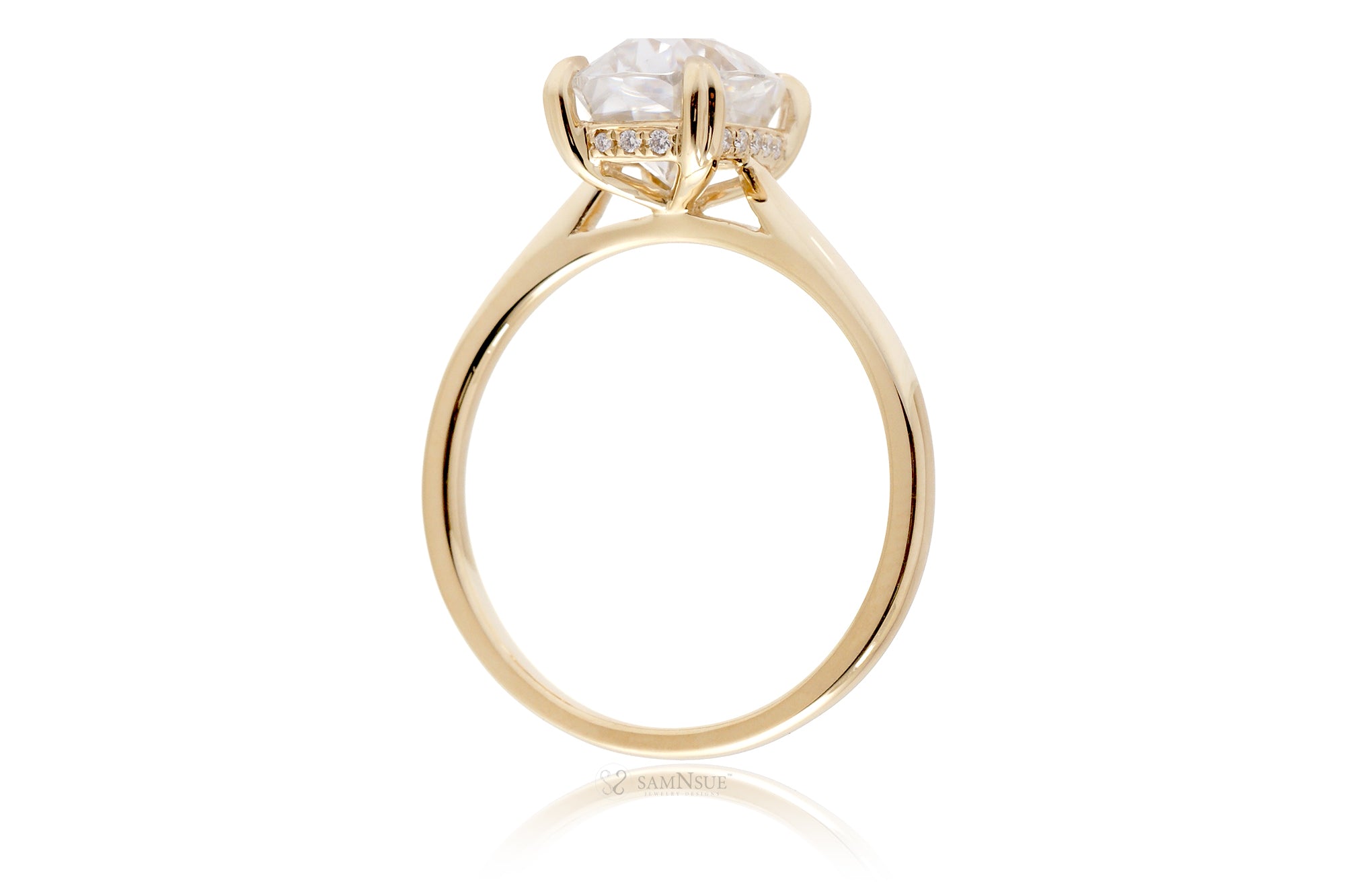 The Emily Solitaire Cushion Moissanite
