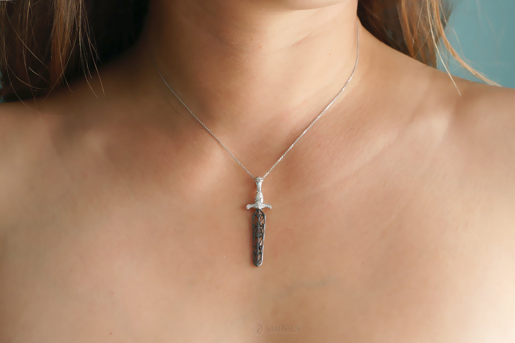 The Black Sword Diamond Pendant