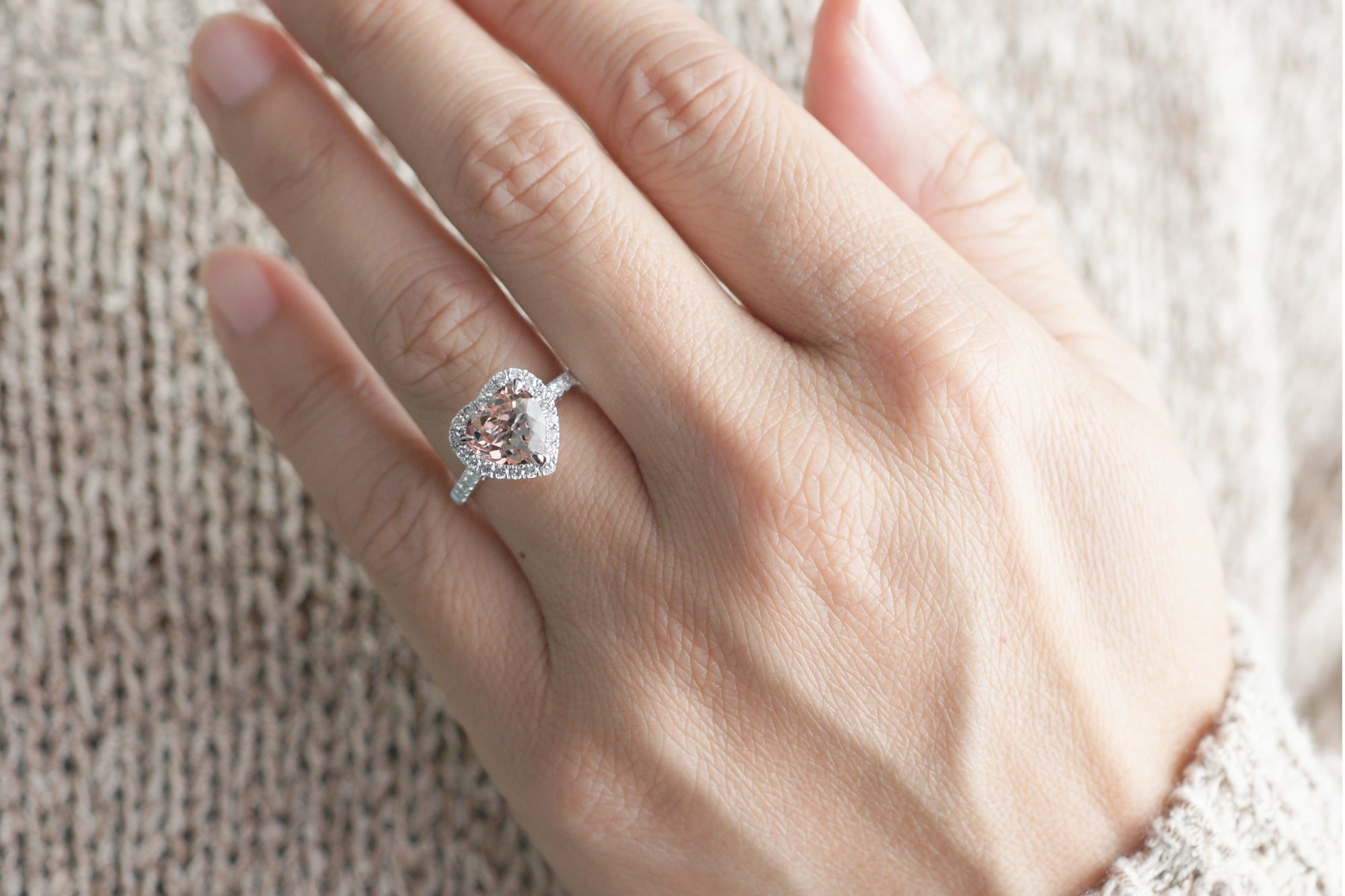 The Alexa Heart Morganite Ring