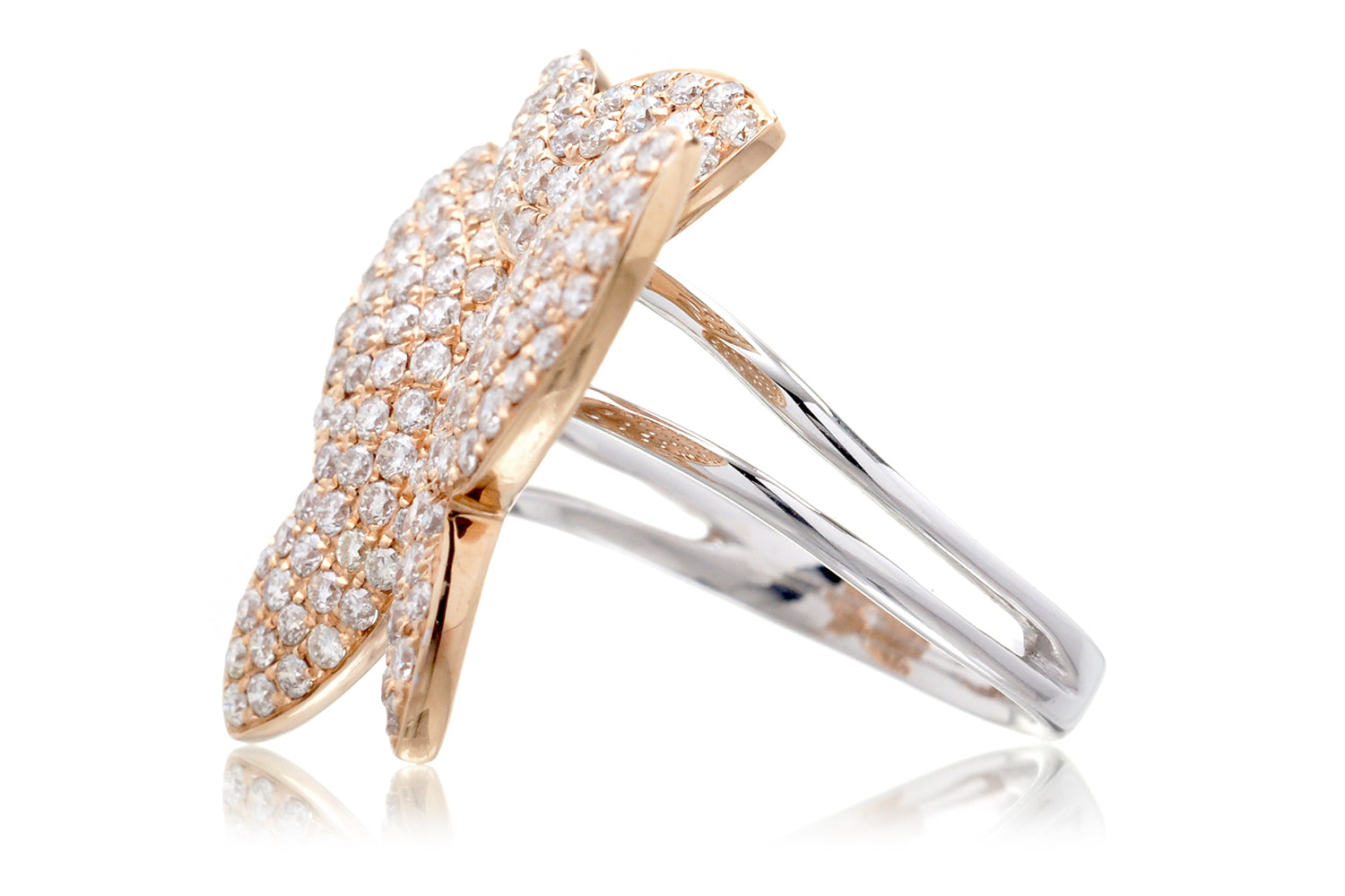 The Pavé Diamond Butterfly Ring