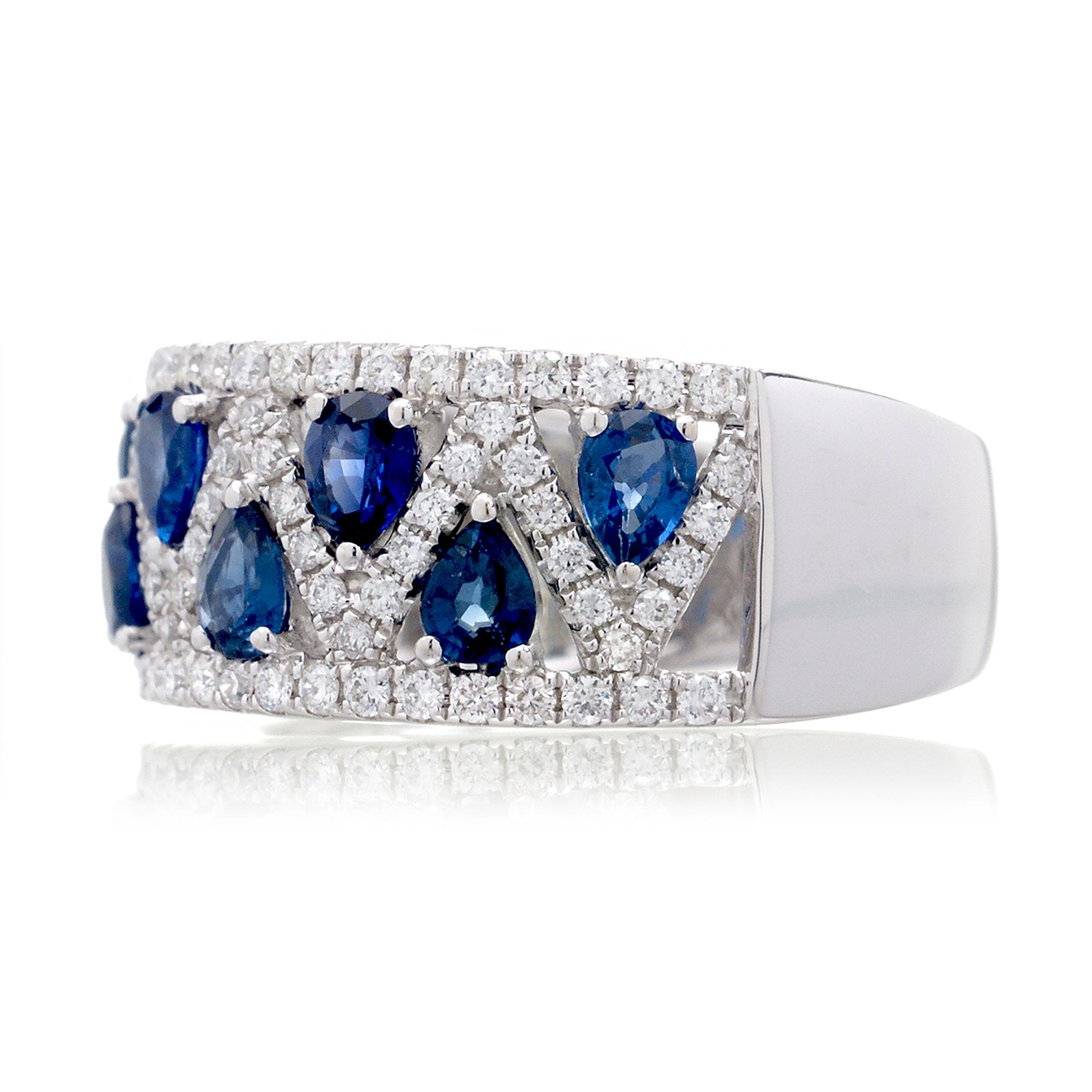 The Ivonne Pear Sapphire & Diamond Ring