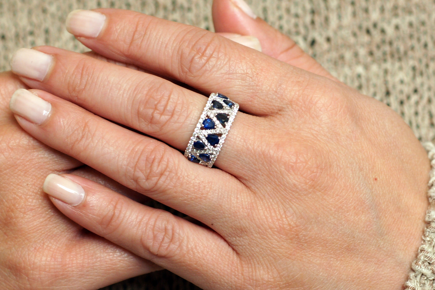The Ivonne Pear Sapphire Ring
