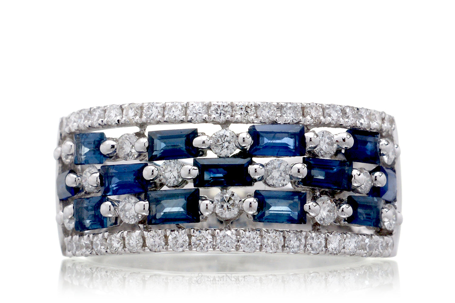 The Bridgette Baguette Sapphire Ring