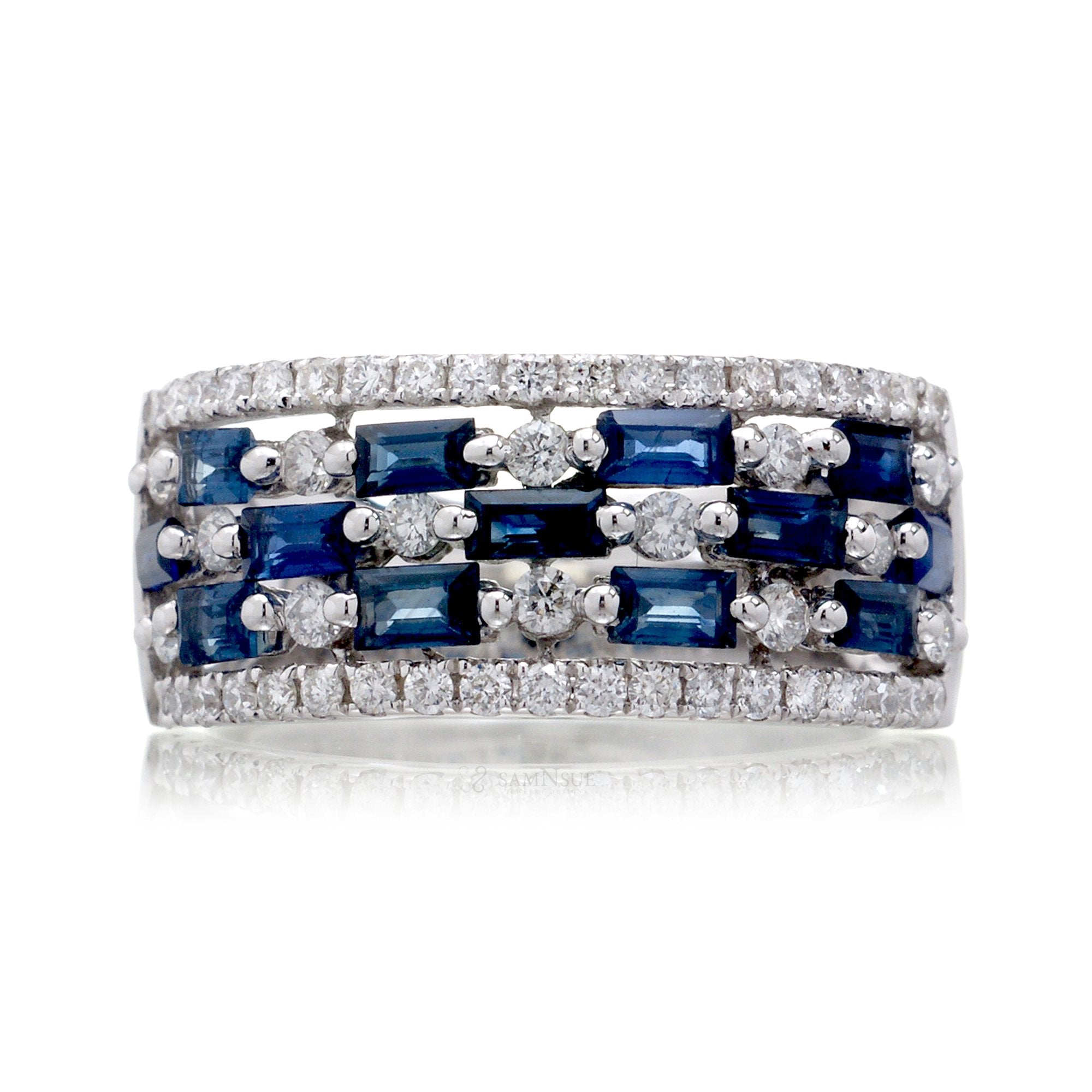 The Bridgette Baguette Sapphire Ring