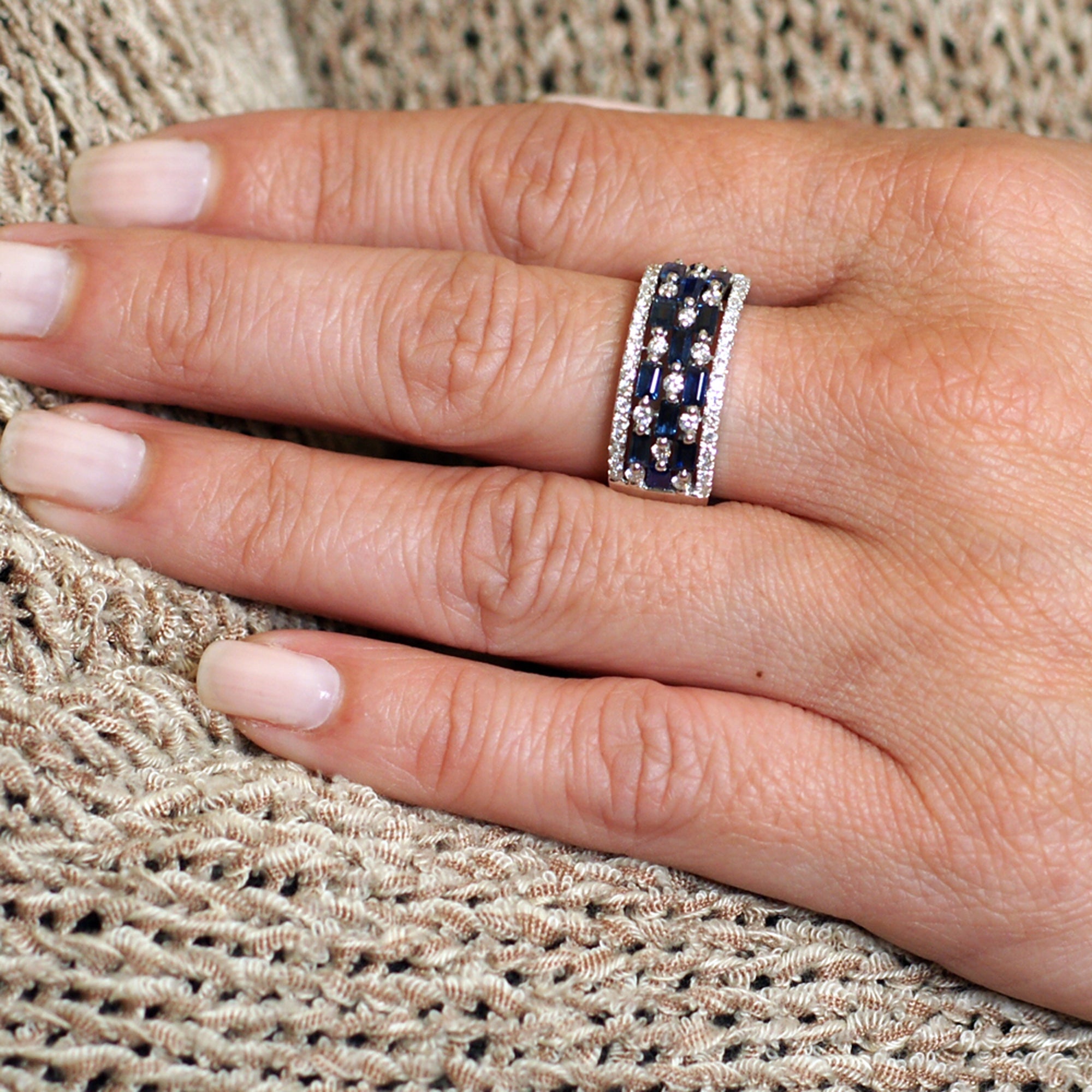 The Bridgette Baguette Sapphire Ring