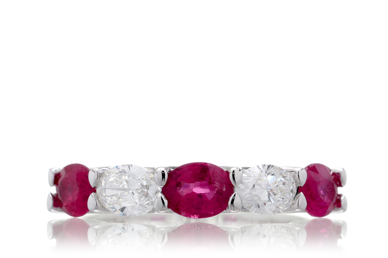 The Ursula Oval Ruby Band (Five Stone)