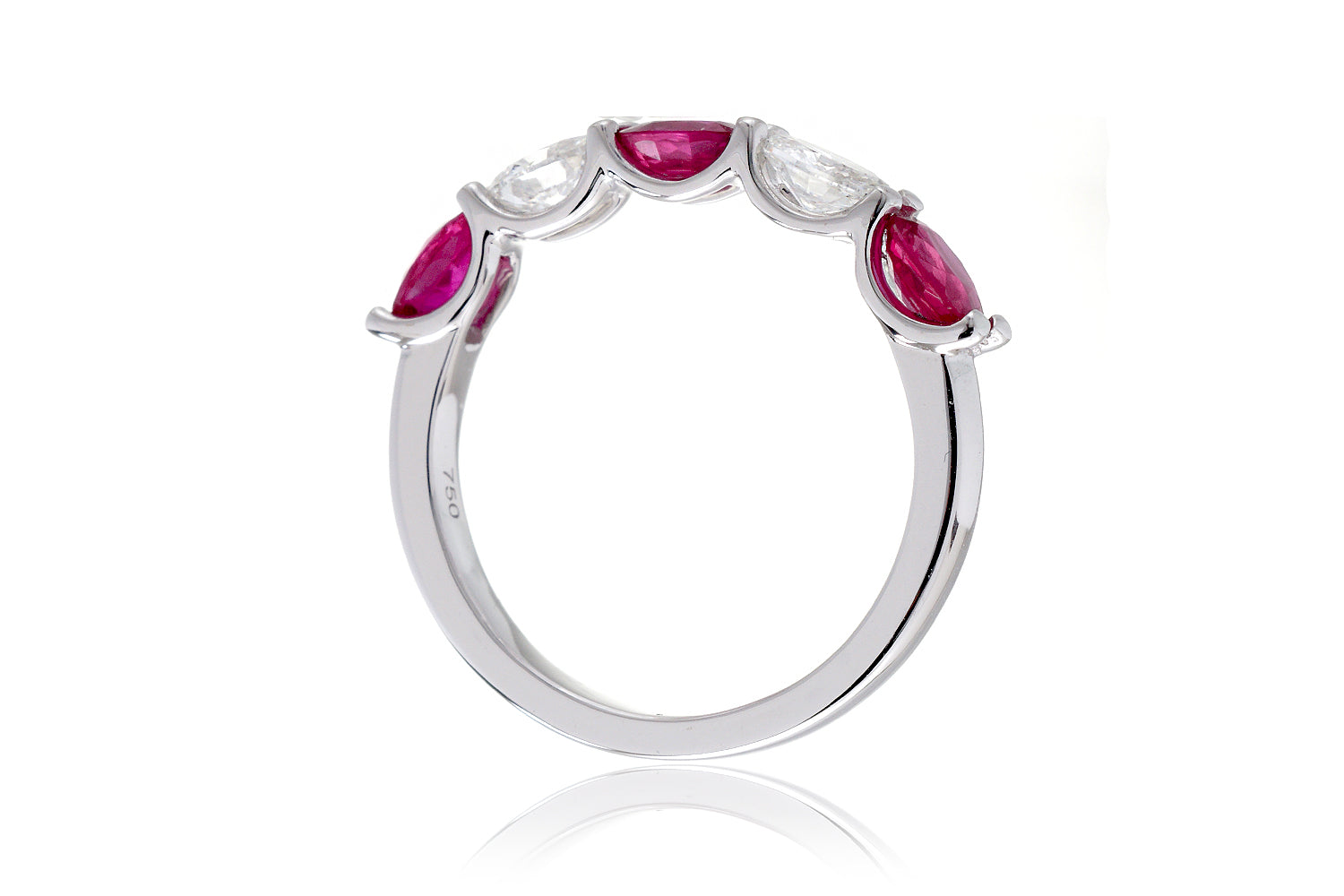 The Ursula Oval Ruby Band (Five Stone)