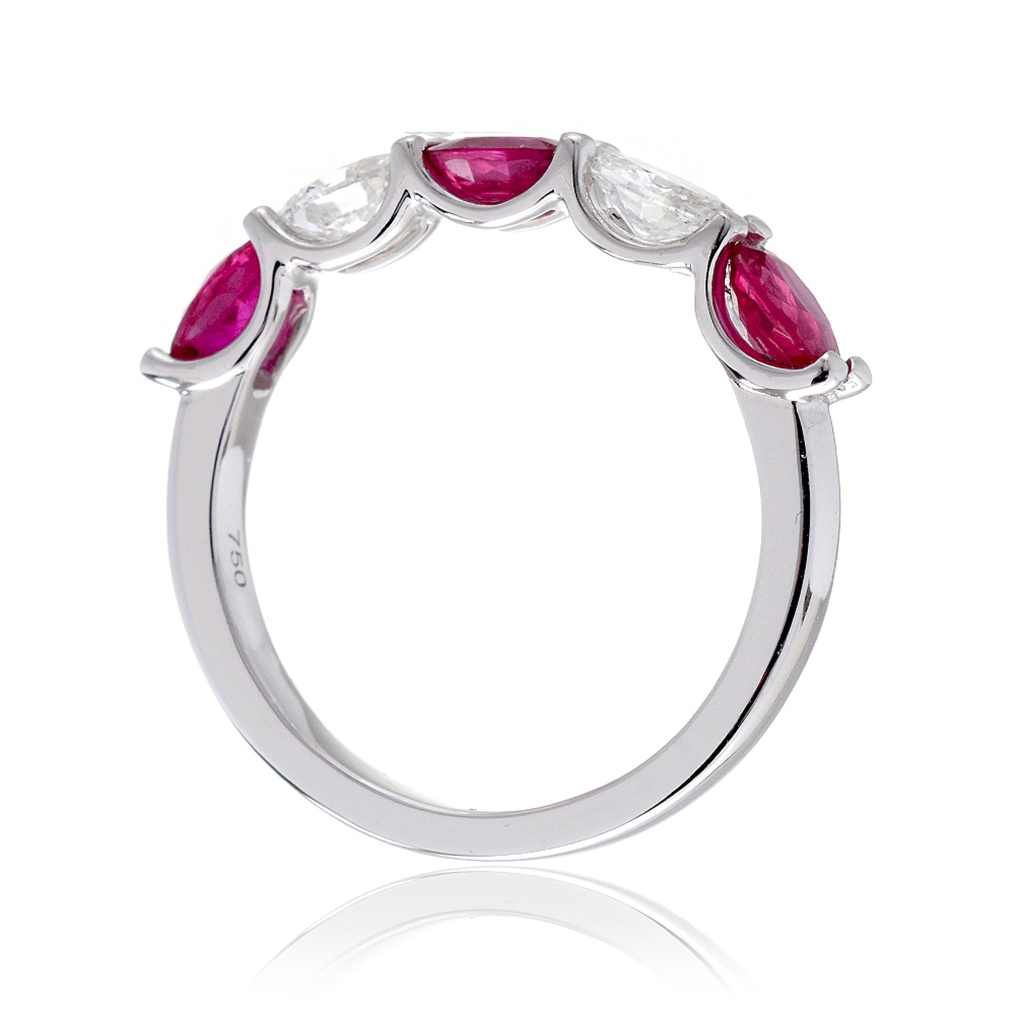 The Ursula Oval Ruby Band (Five Stone)