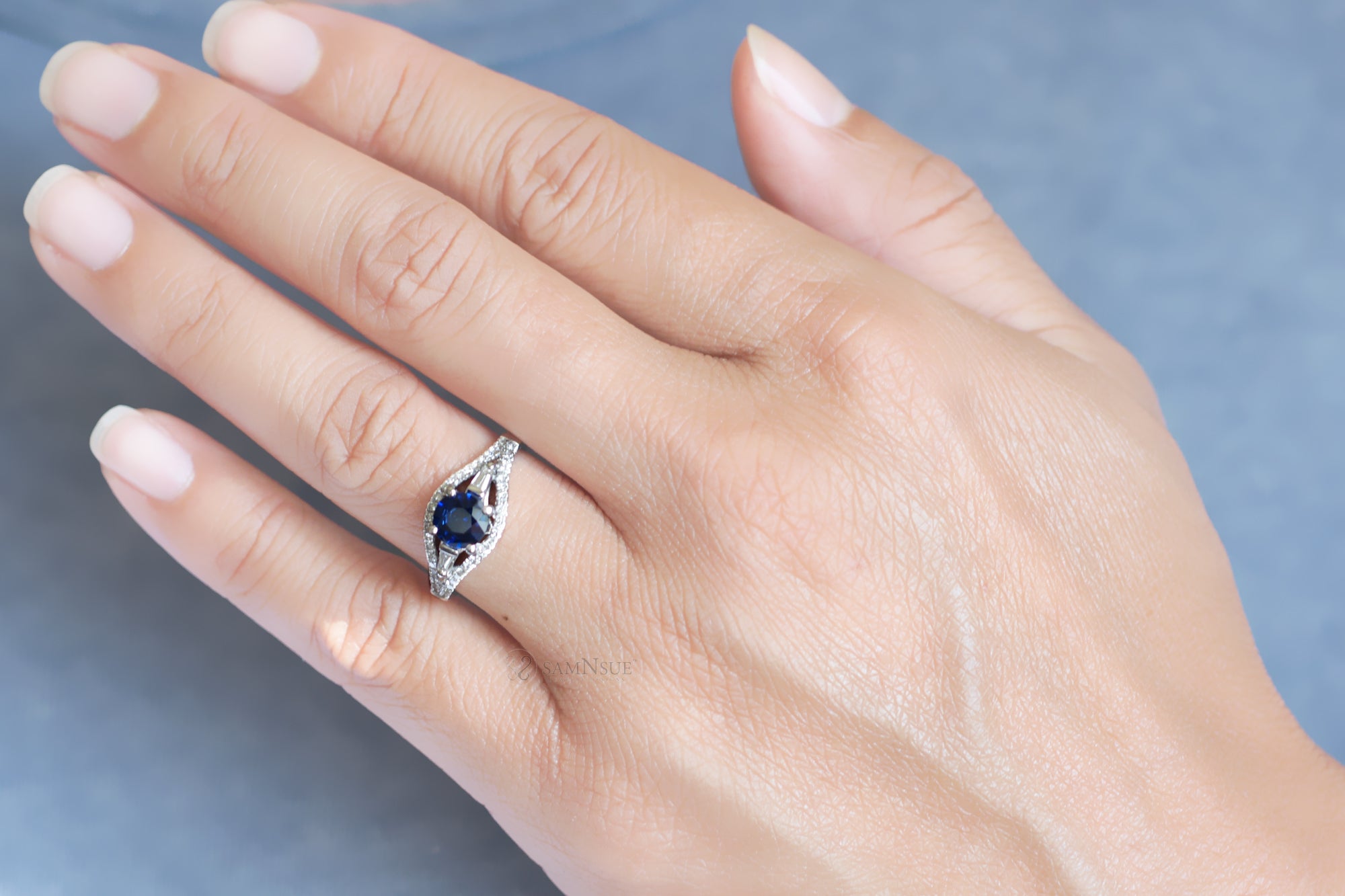 The Doheny Round Sapphire Ring