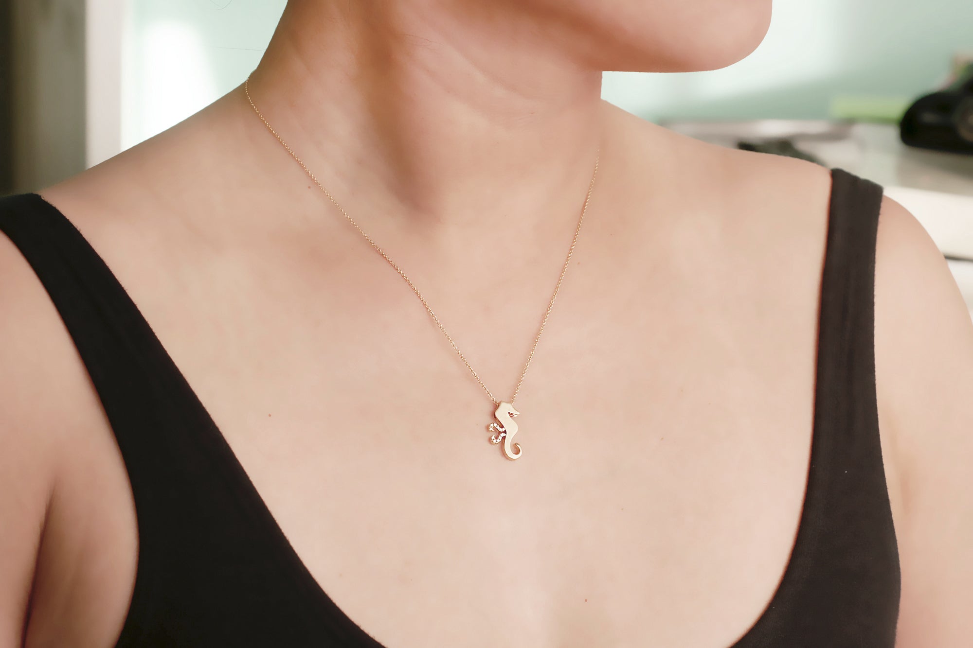 Seahorse Diamond Pendant | Necklace