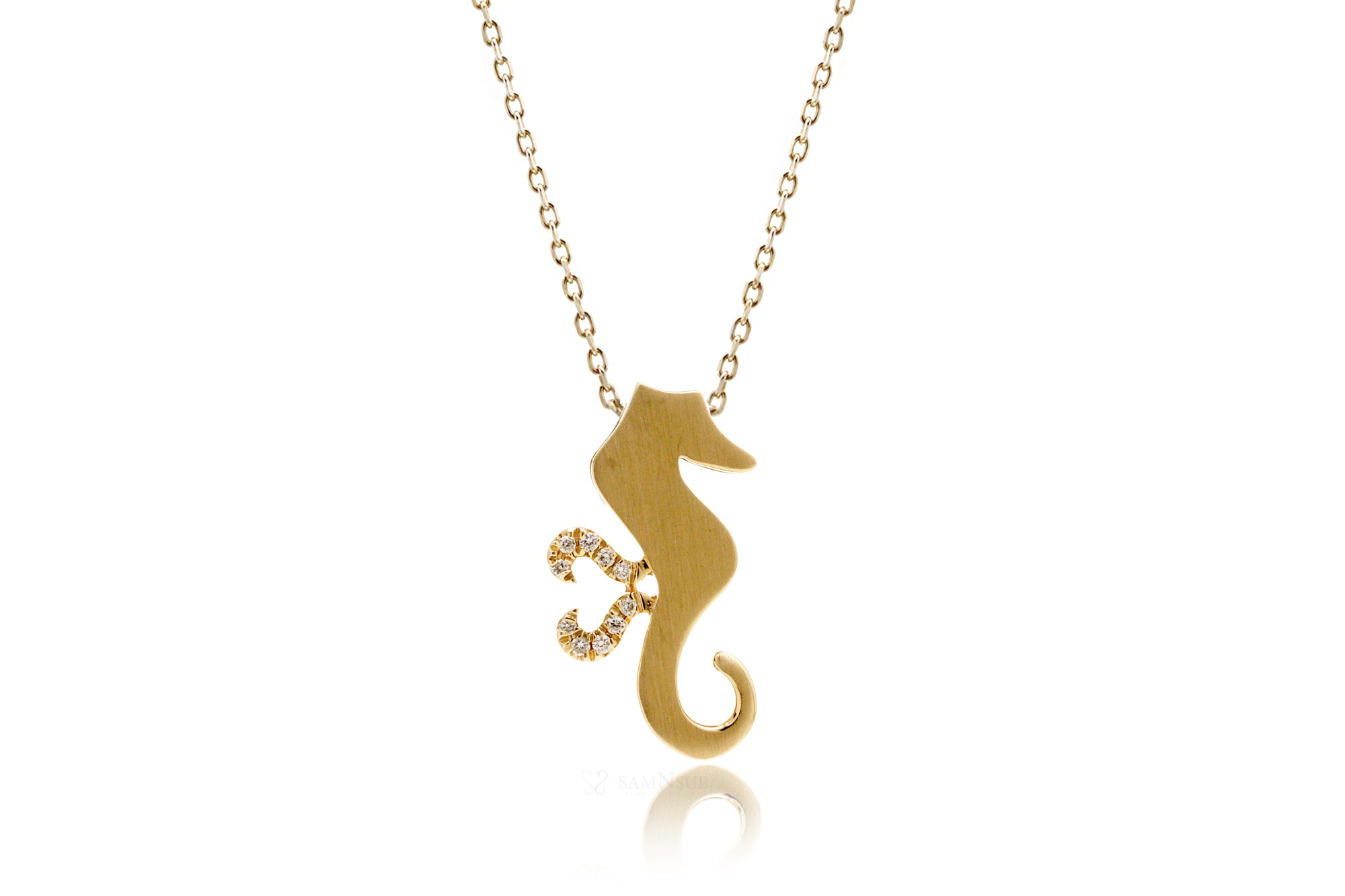 Seahorse Diamond Pendant | Necklace