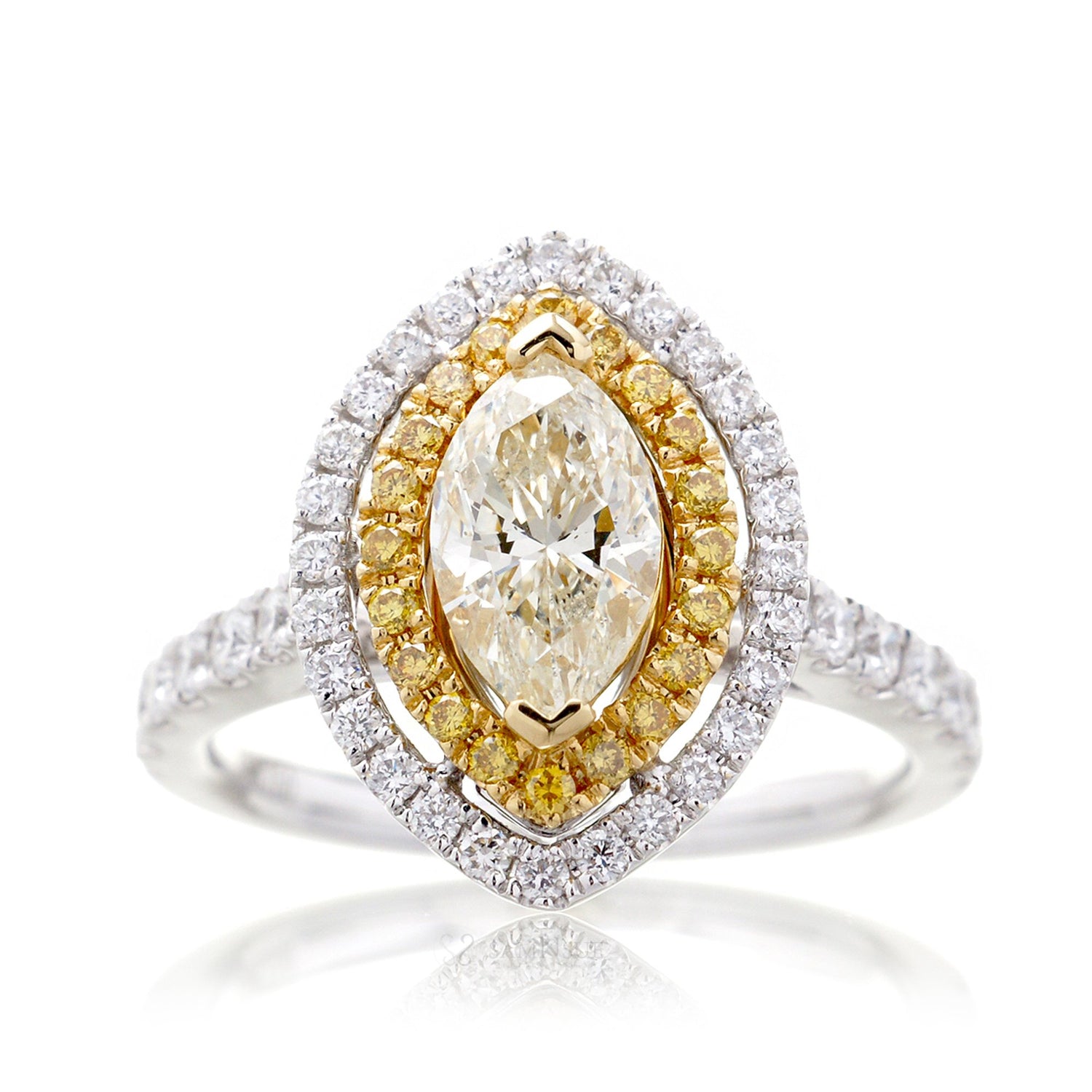 The Astoria Yellow Marquise Diamond (2.18 ct t.w.)