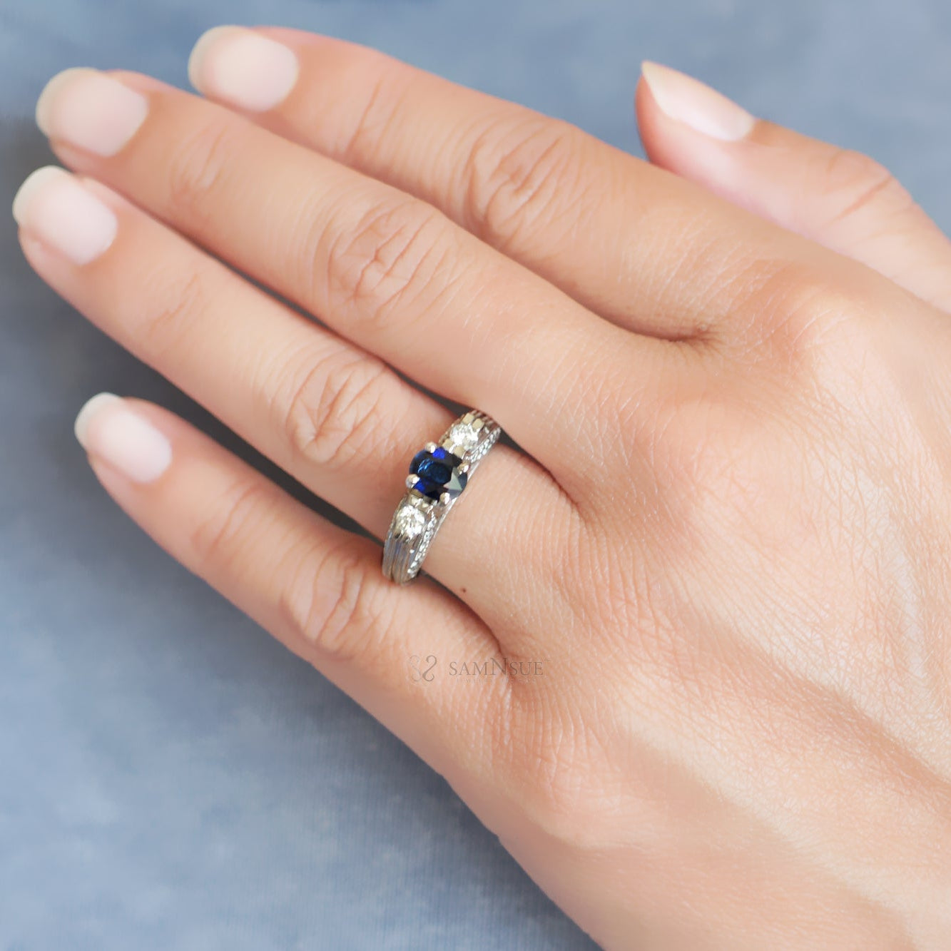 The Miley Oval Sapphire Ring