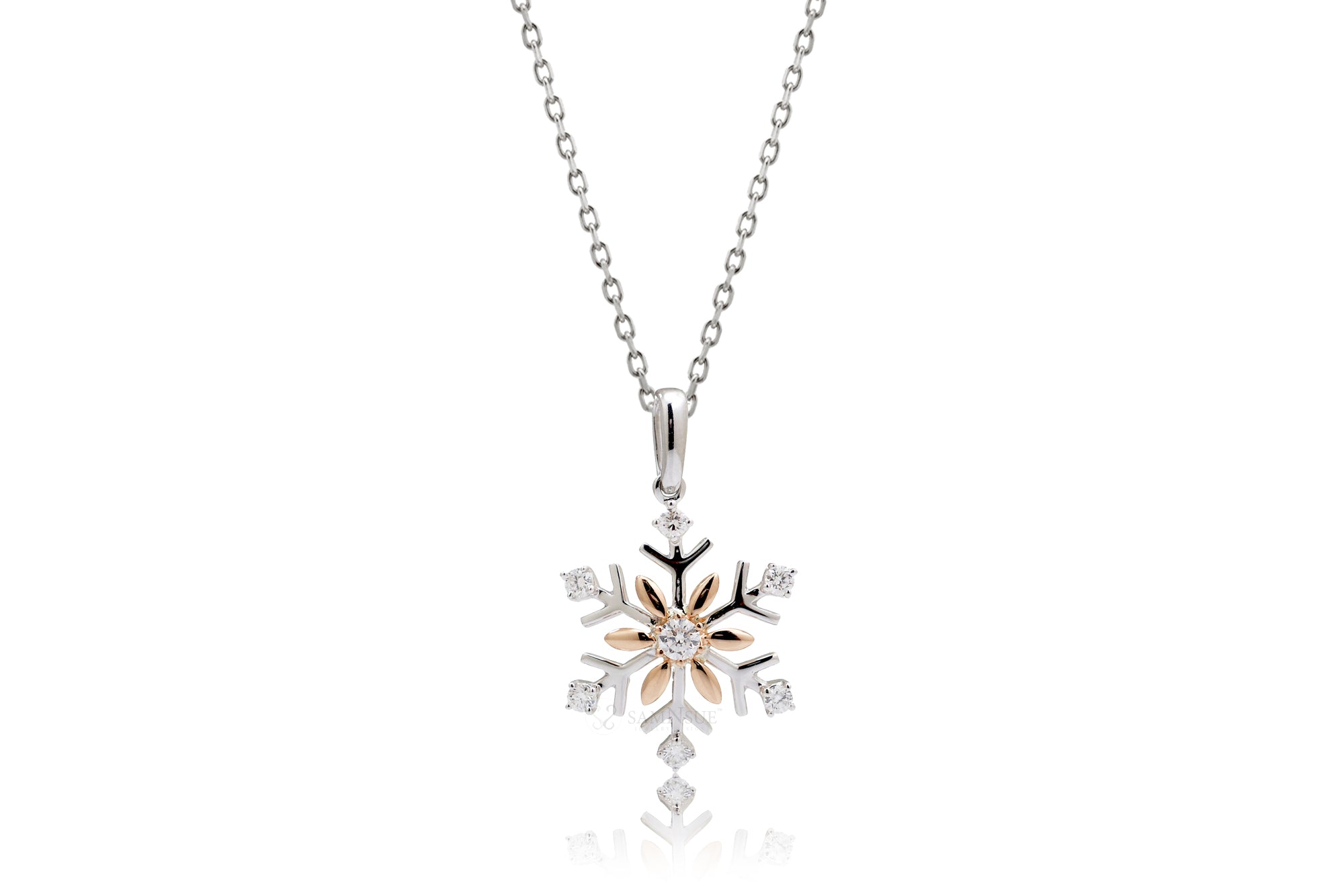 The Petals Snowflake Diamond Pendant