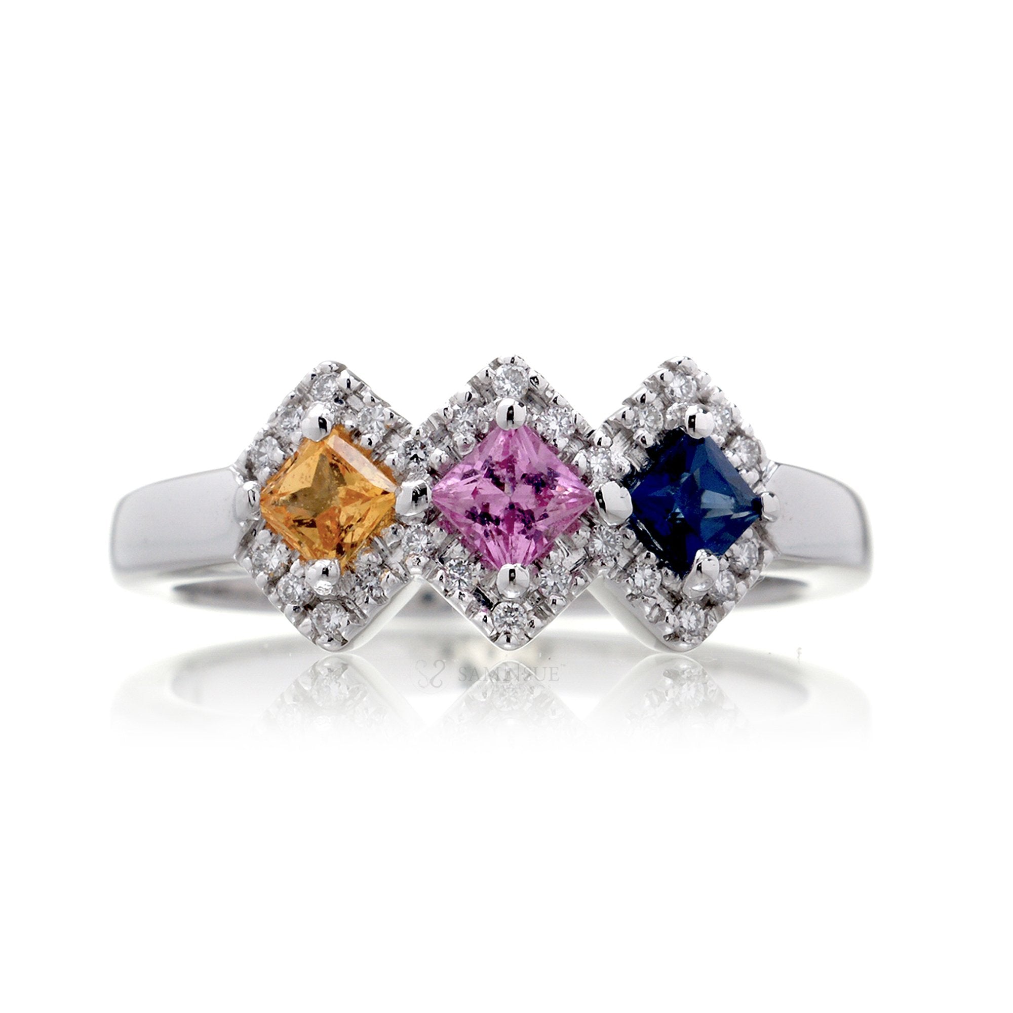The Multi Color Sapphire Princess Band