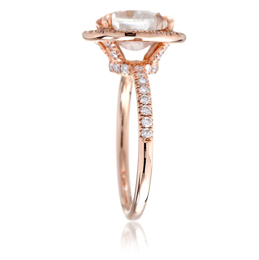 The Drenched Oval Moissanite Ring