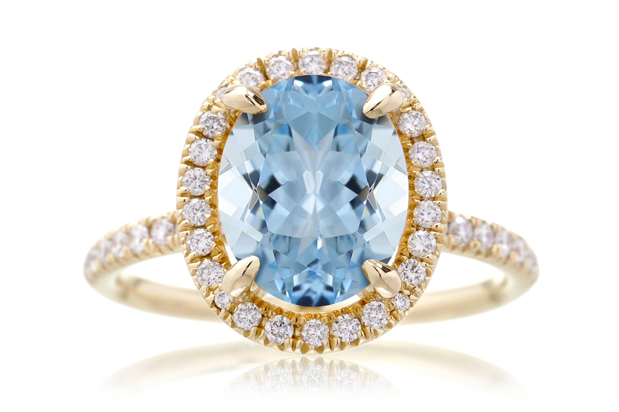 The Drenched Oval Aquamarine