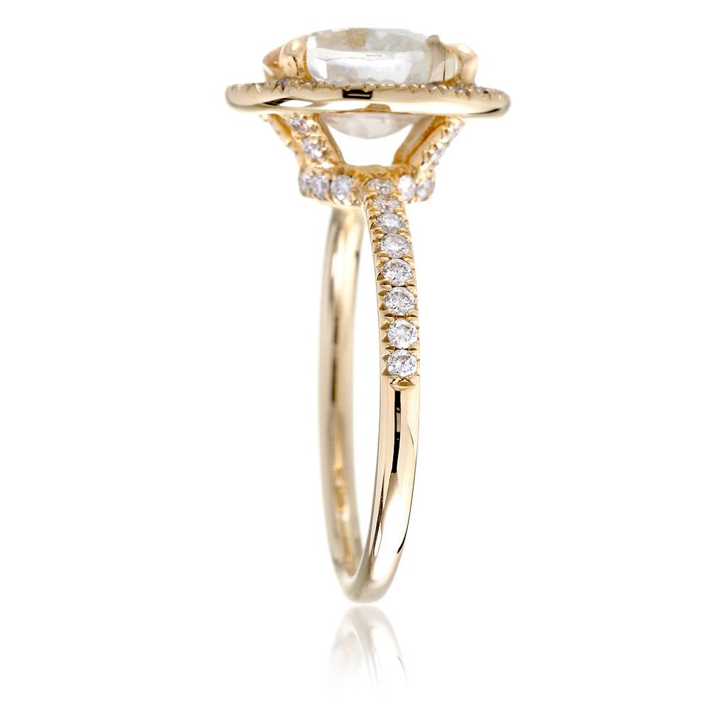 The Drenched Oval Moissanite Ring